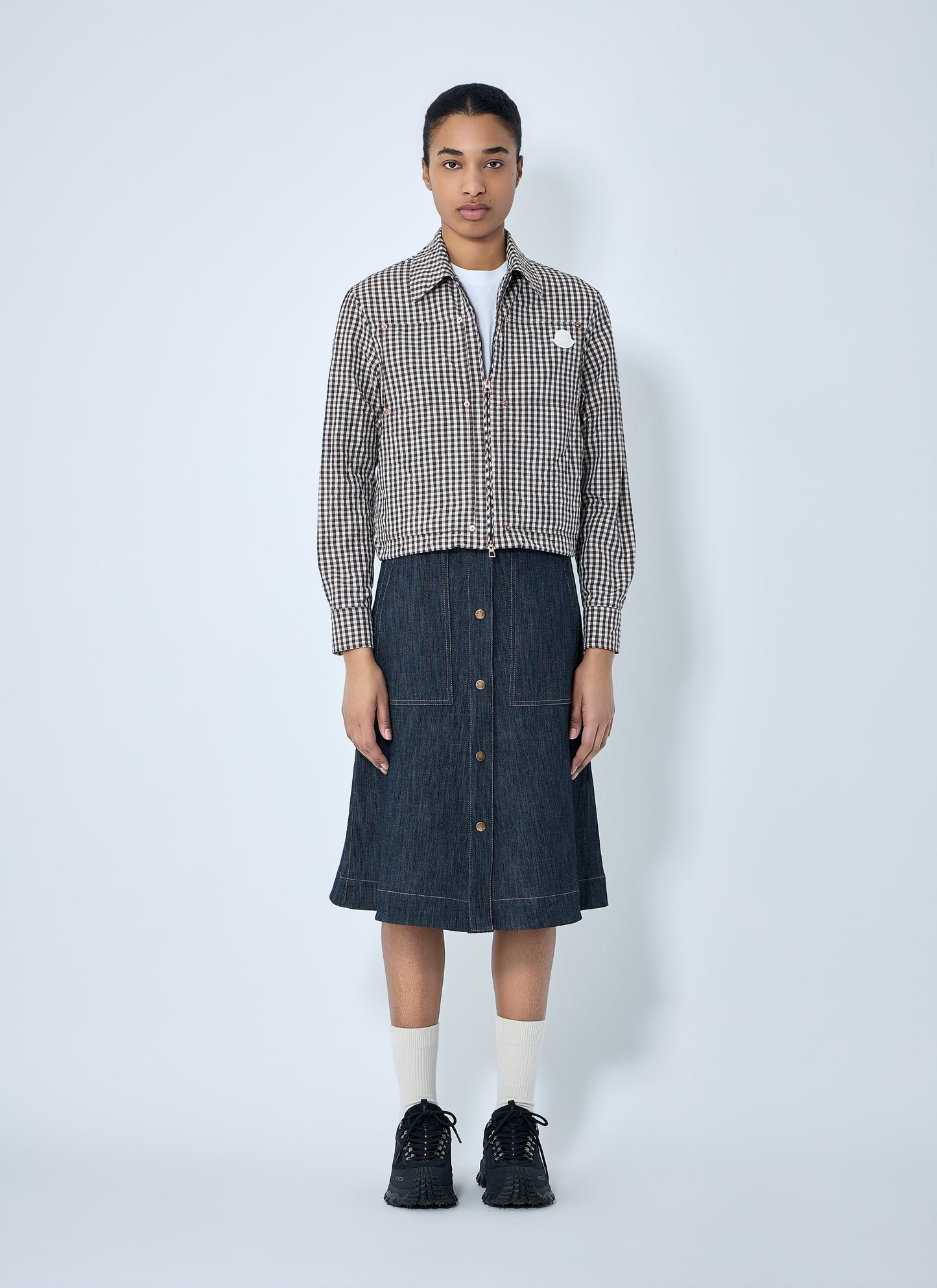 Moncler Women Gingham Check Shirt Jacket MONCLER