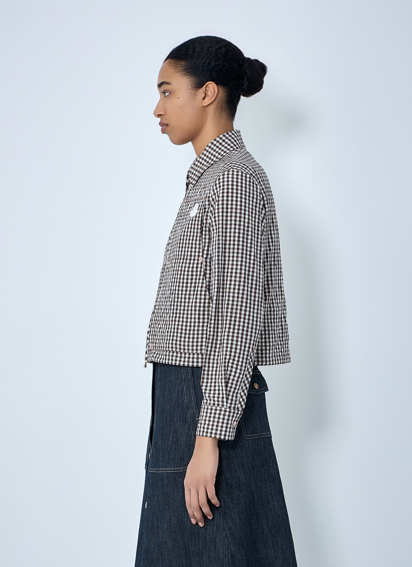 Moncler Women Gingham Check Shirt Jacket MONCLER