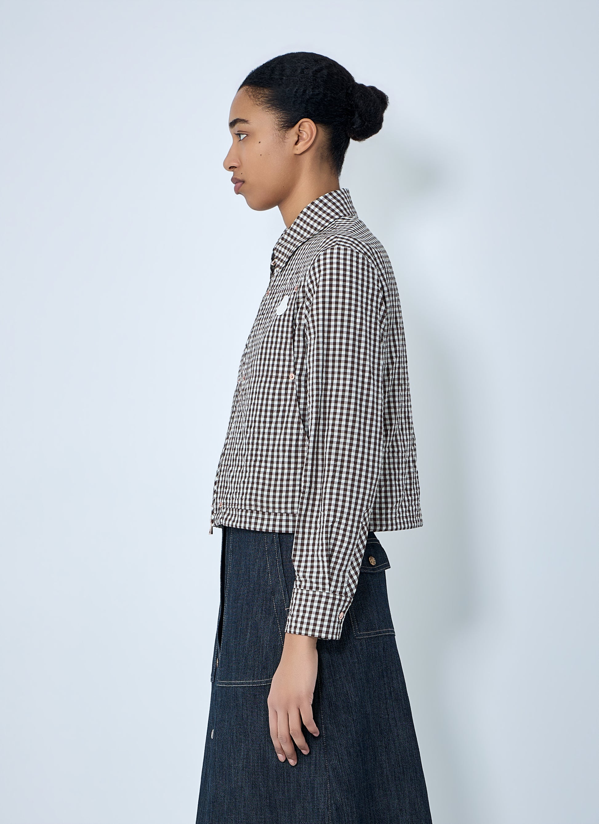 Moncler Women Gingham Check Shirt Jacket MONCLER