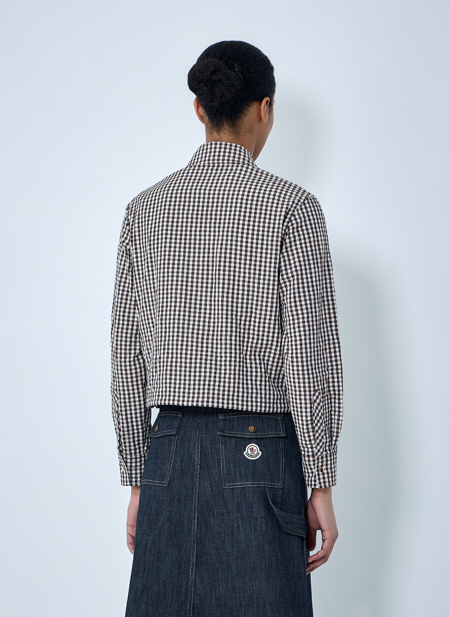 Moncler Women Gingham Check Shirt Jacket MONCLER