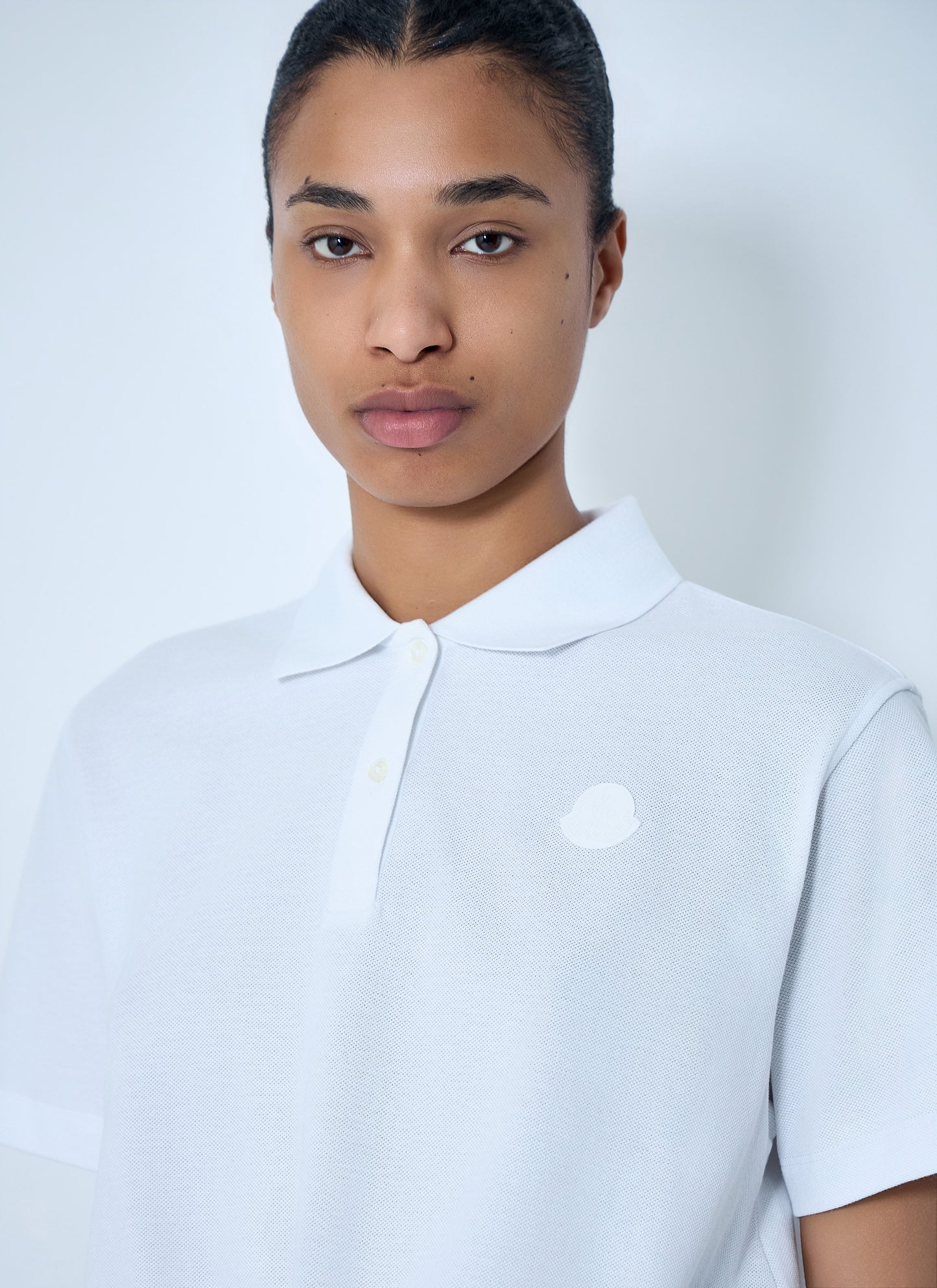 Moncler Women Cropped Drawstring Polo Shirt MONCLER