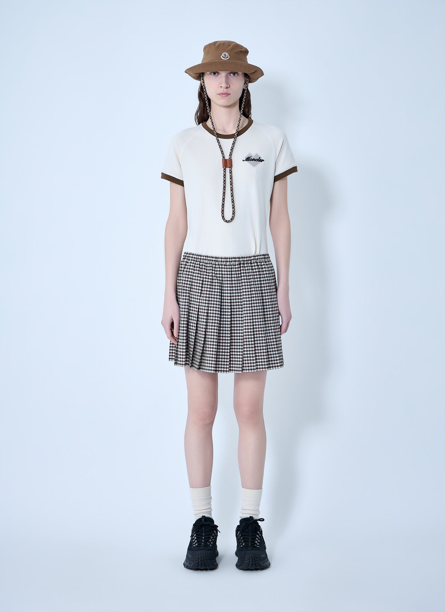 Moncler Women Ringer T-Shirt With Embroidered Detail MONCLER