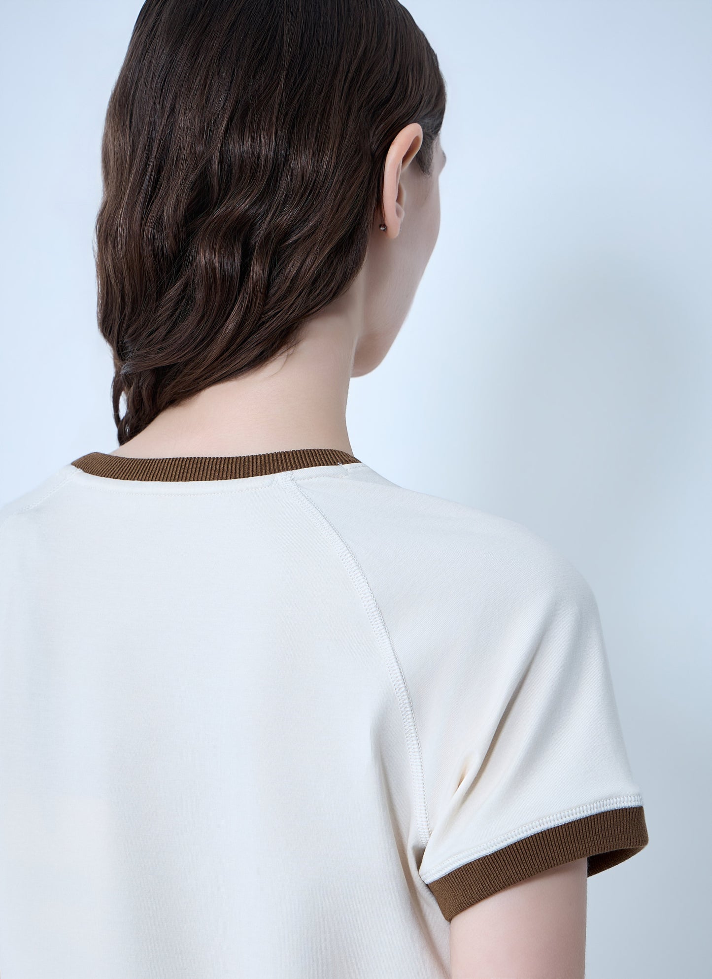 Moncler Women Ringer T-Shirt With Embroidered Detail MONCLER