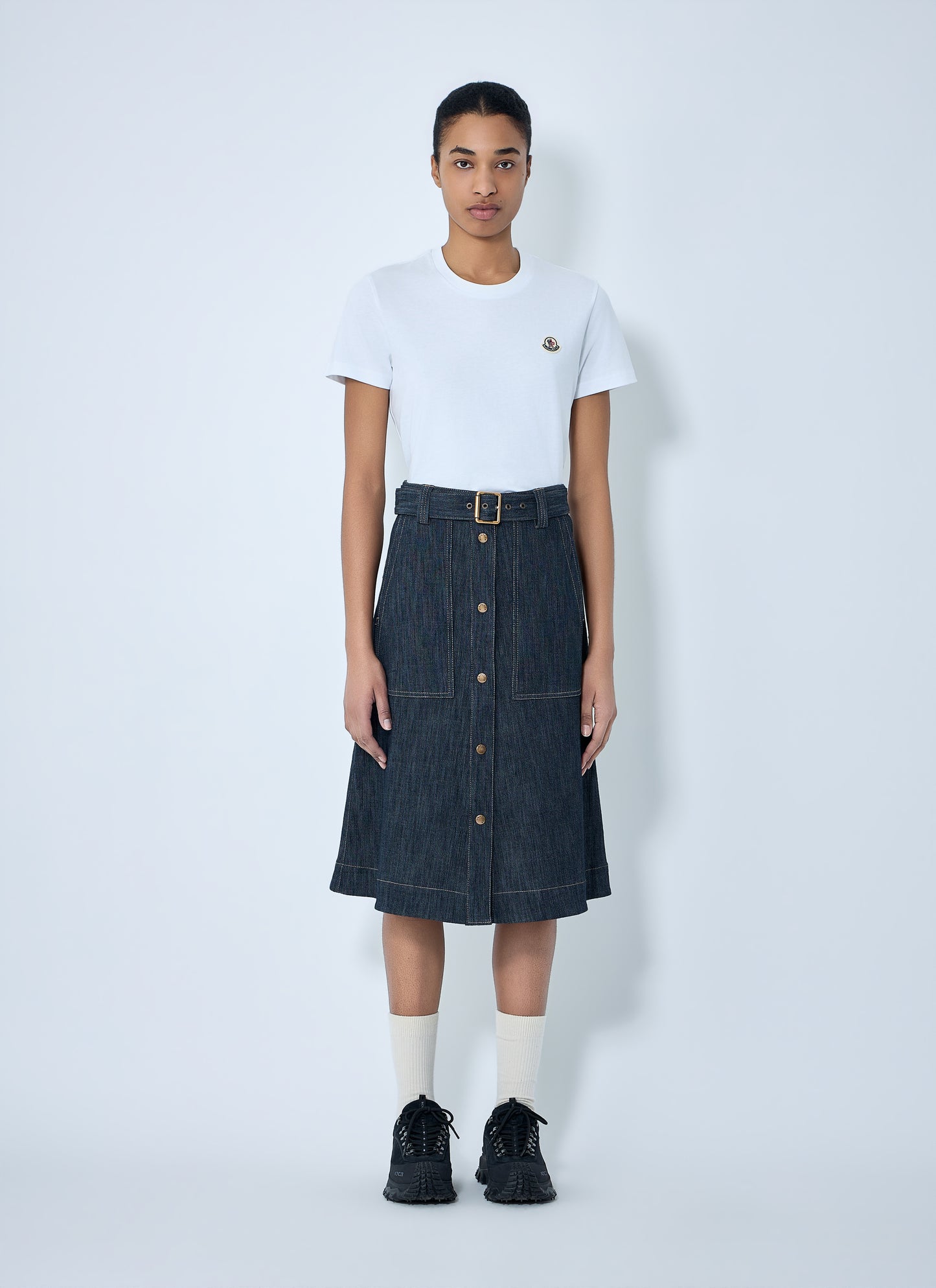 Moncler Women Pack Of Three Cotton Jersey Logo T-Shirts