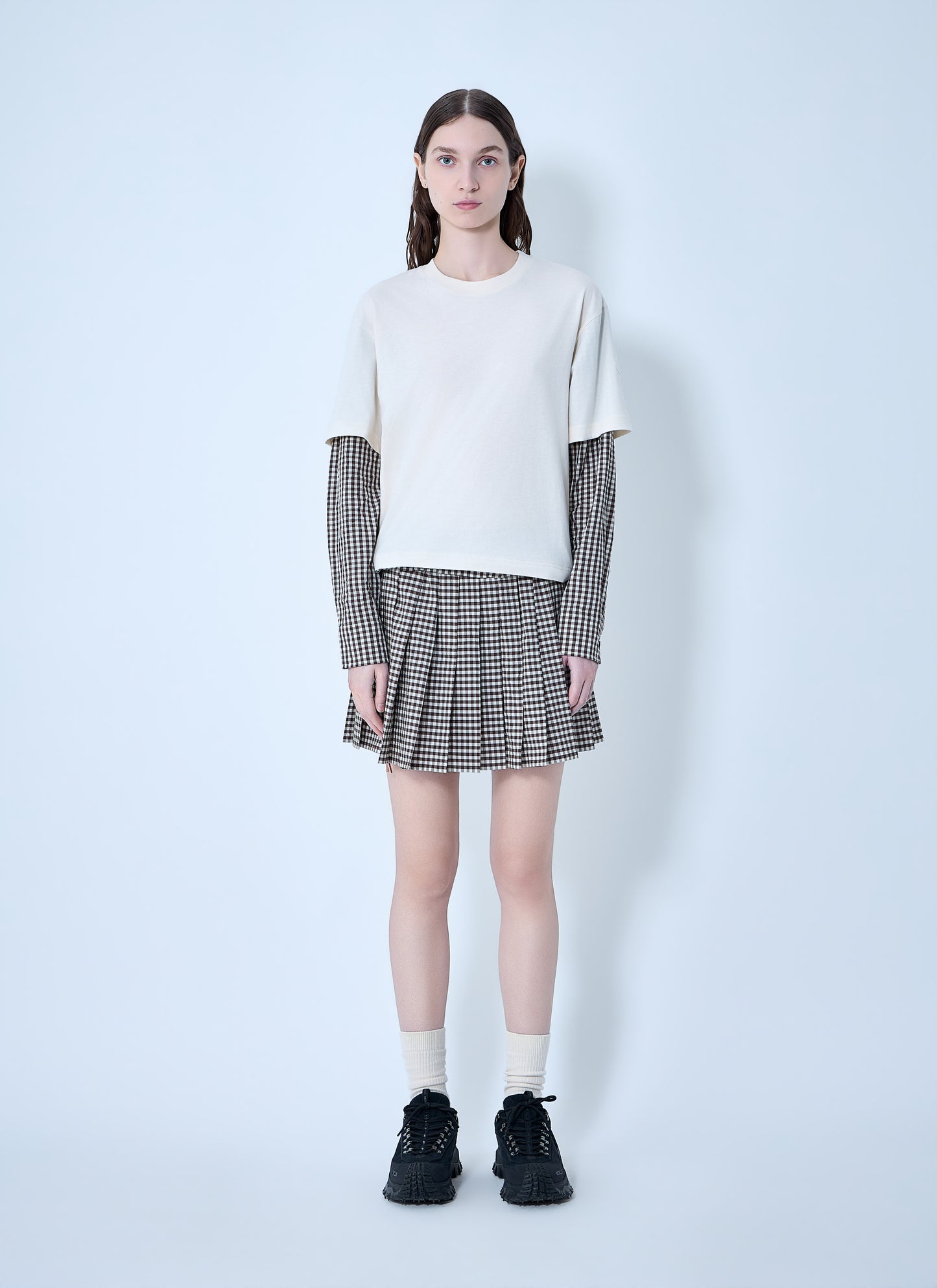 Moncler Women Layered Check T-Shirt MONCLER