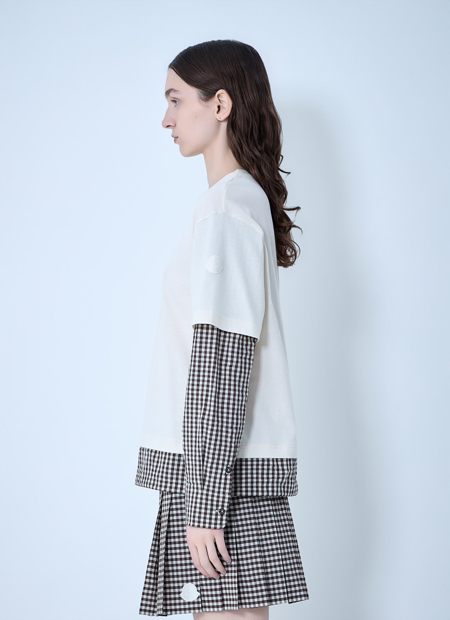 Moncler Women Layered Check T-Shirt MONCLER