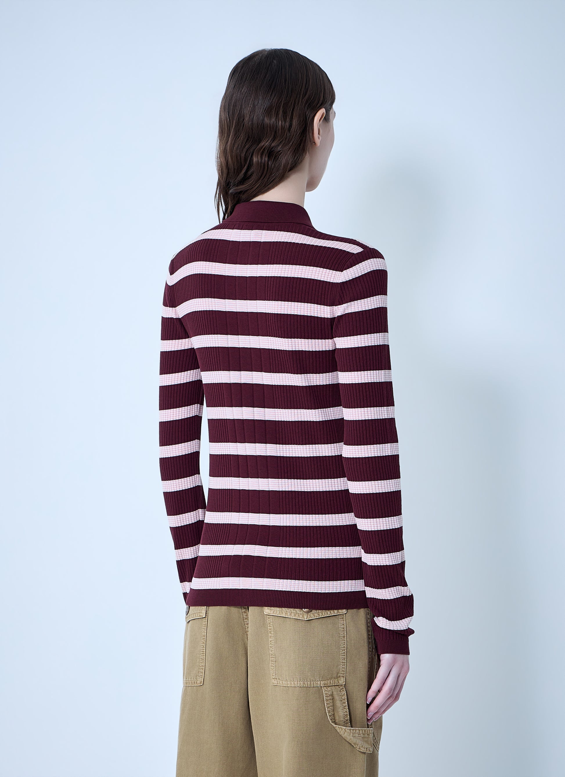 Moncler Women Ribbed Knit Striped Cardigan MONCLER
