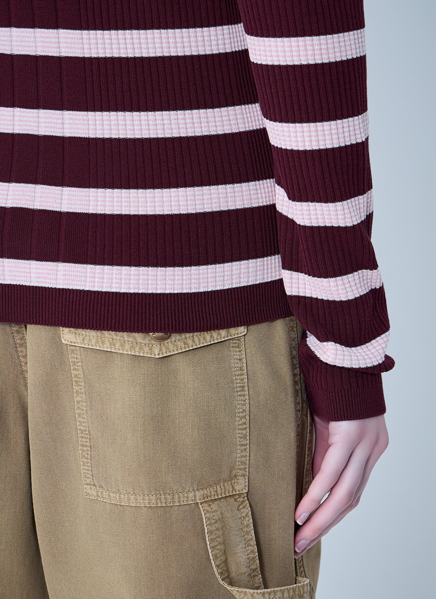Moncler Women Ribbed Knit Striped Cardigan MONCLER
