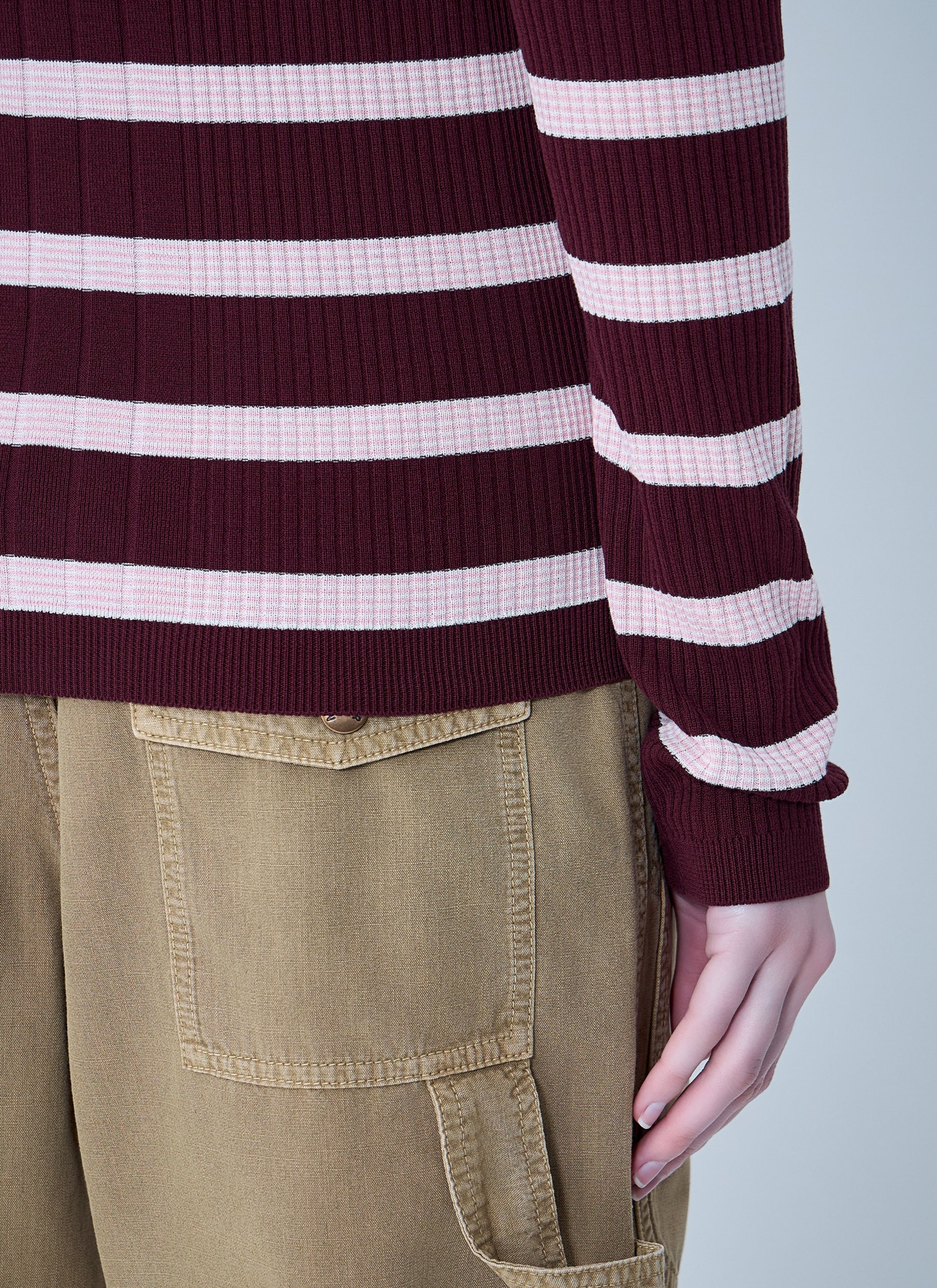 Moncler Women Ribbed Knit Striped Cardigan MONCLER