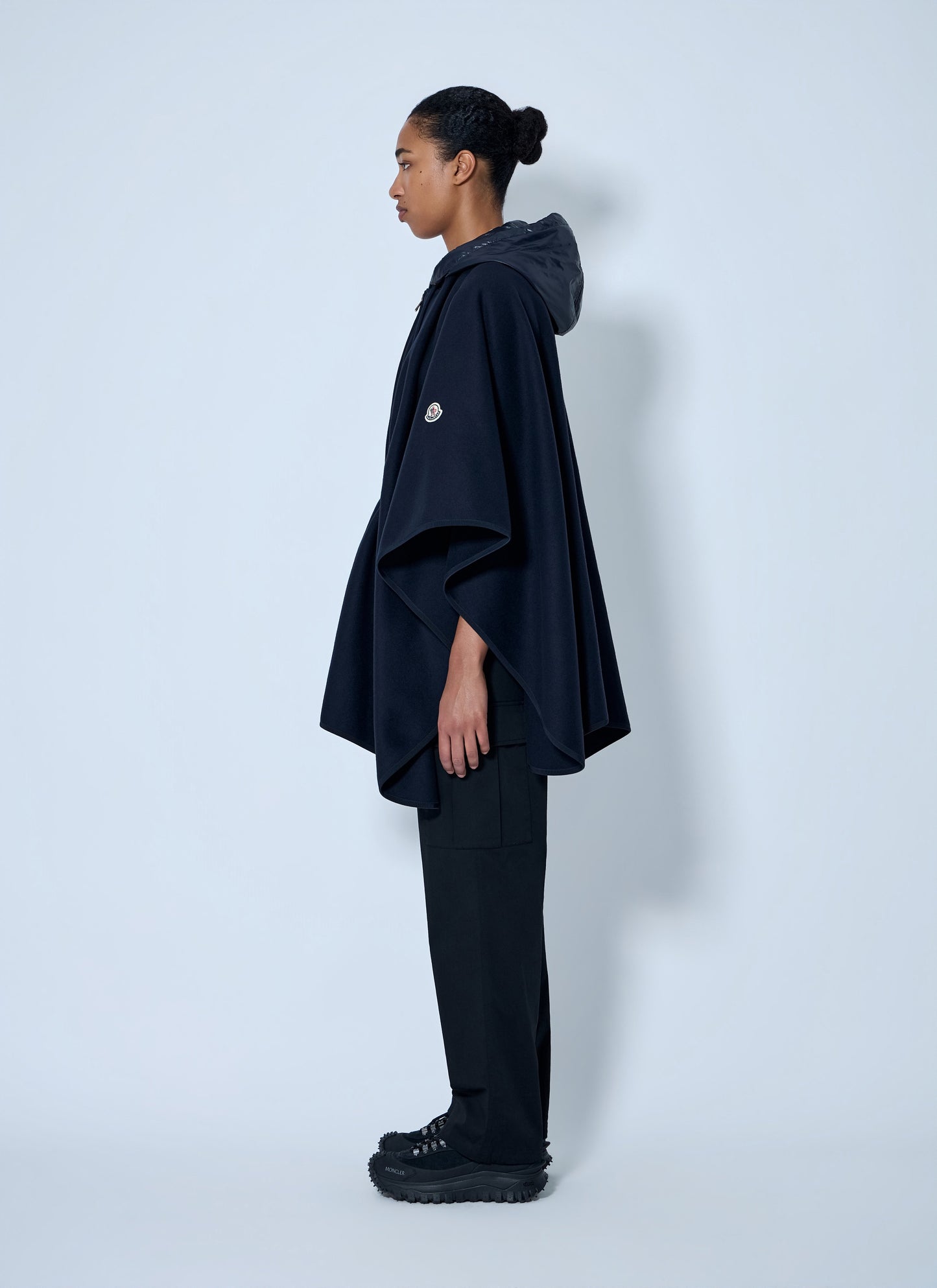 Moncler Women Hooded Cape With Belted Waist MONCLER