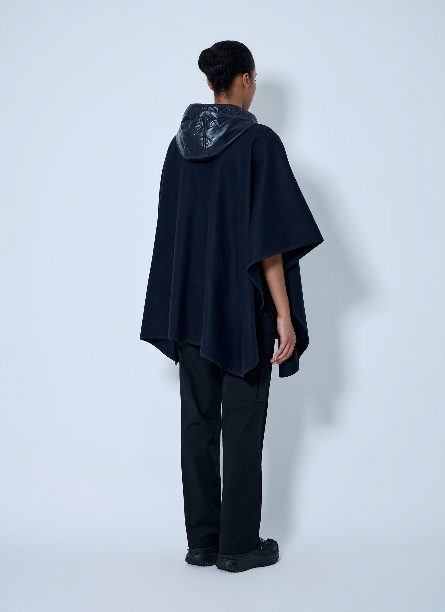 Moncler Women Hooded Cape With Belted Waist MONCLER