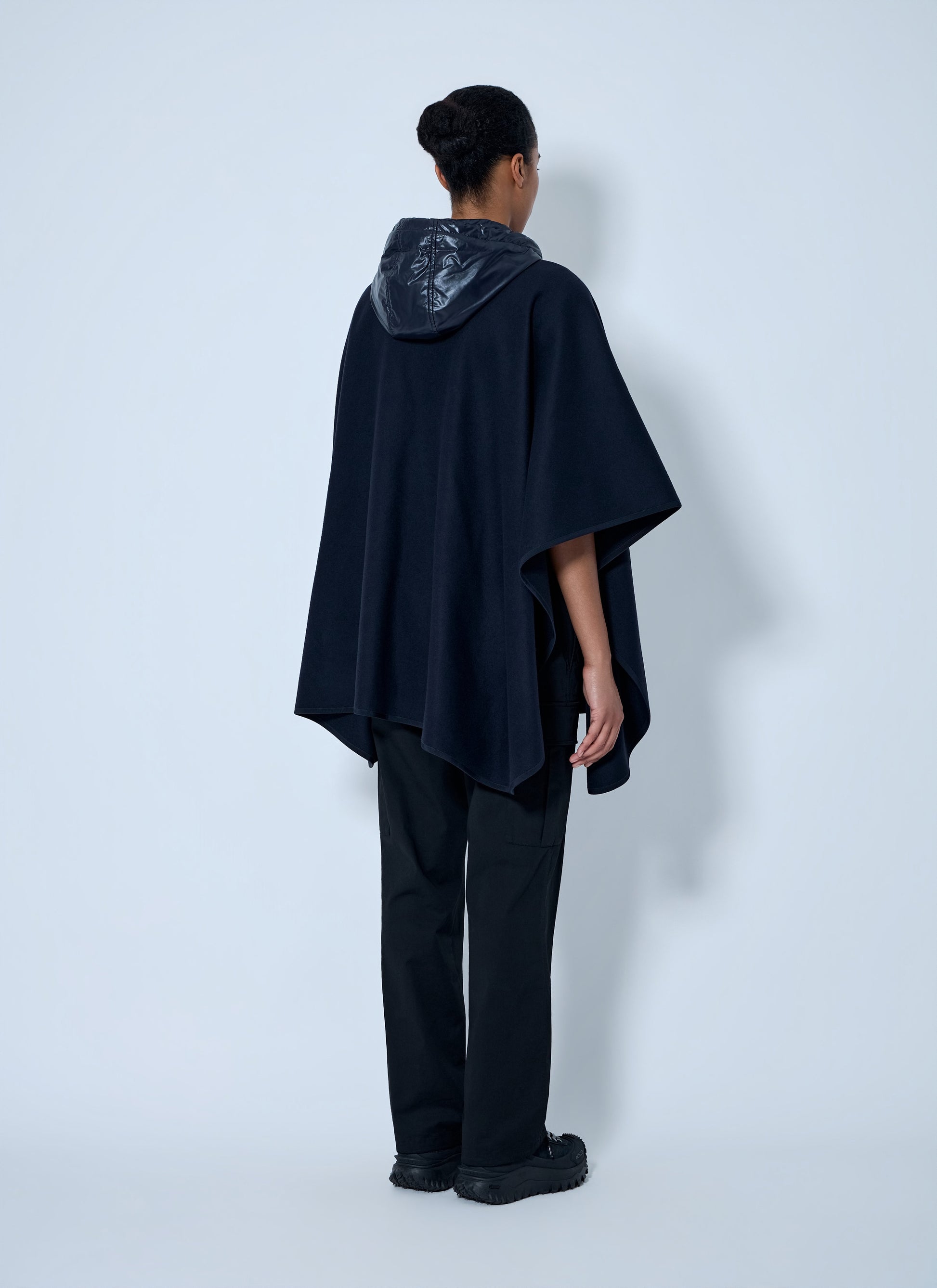 Moncler Women Hooded Cape With Belted Waist MONCLER