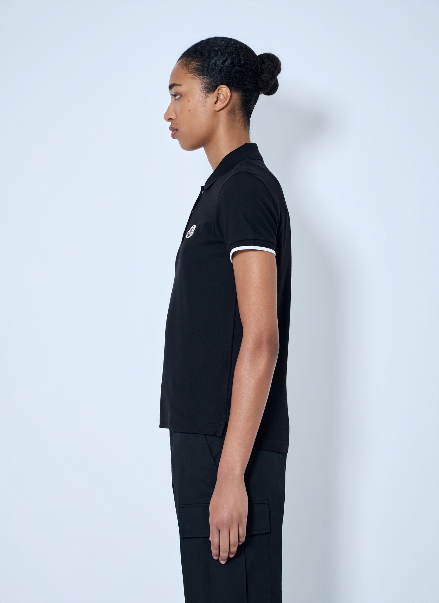 Moncler Women Piqué Polo Shirt With Logo Badge MONCLER