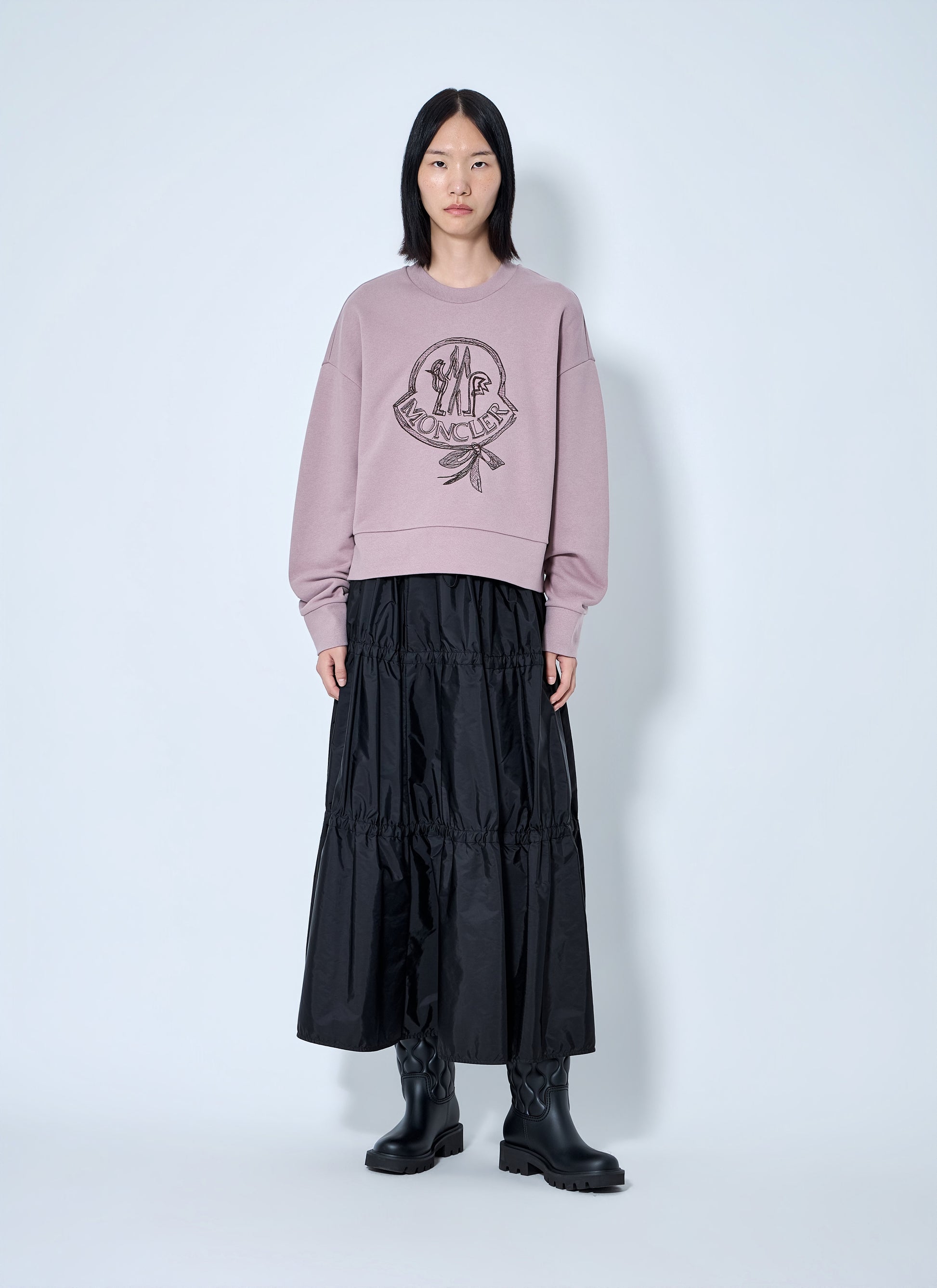 Moncler Women Logo Embroidered Sweatshirt MONCLER