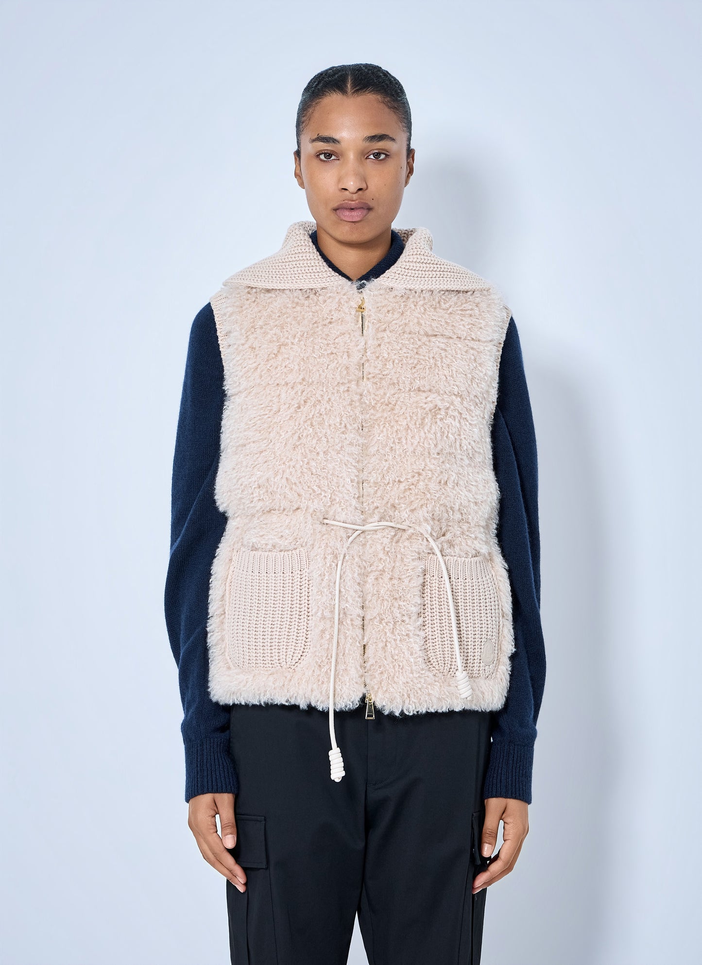 Moncler Women Sherpa-Lined Knitted Vest MONCLER
