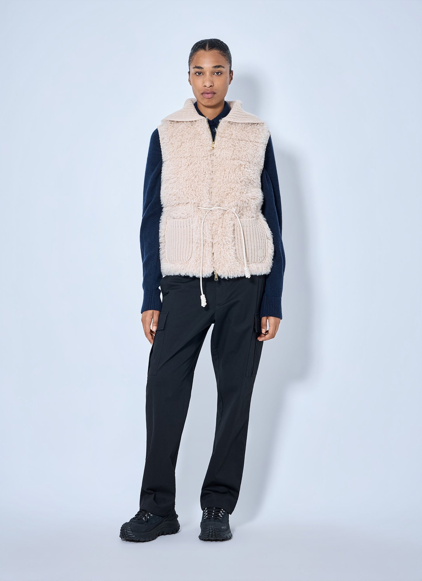 Moncler Women Sherpa-Lined Knitted Vest MONCLER