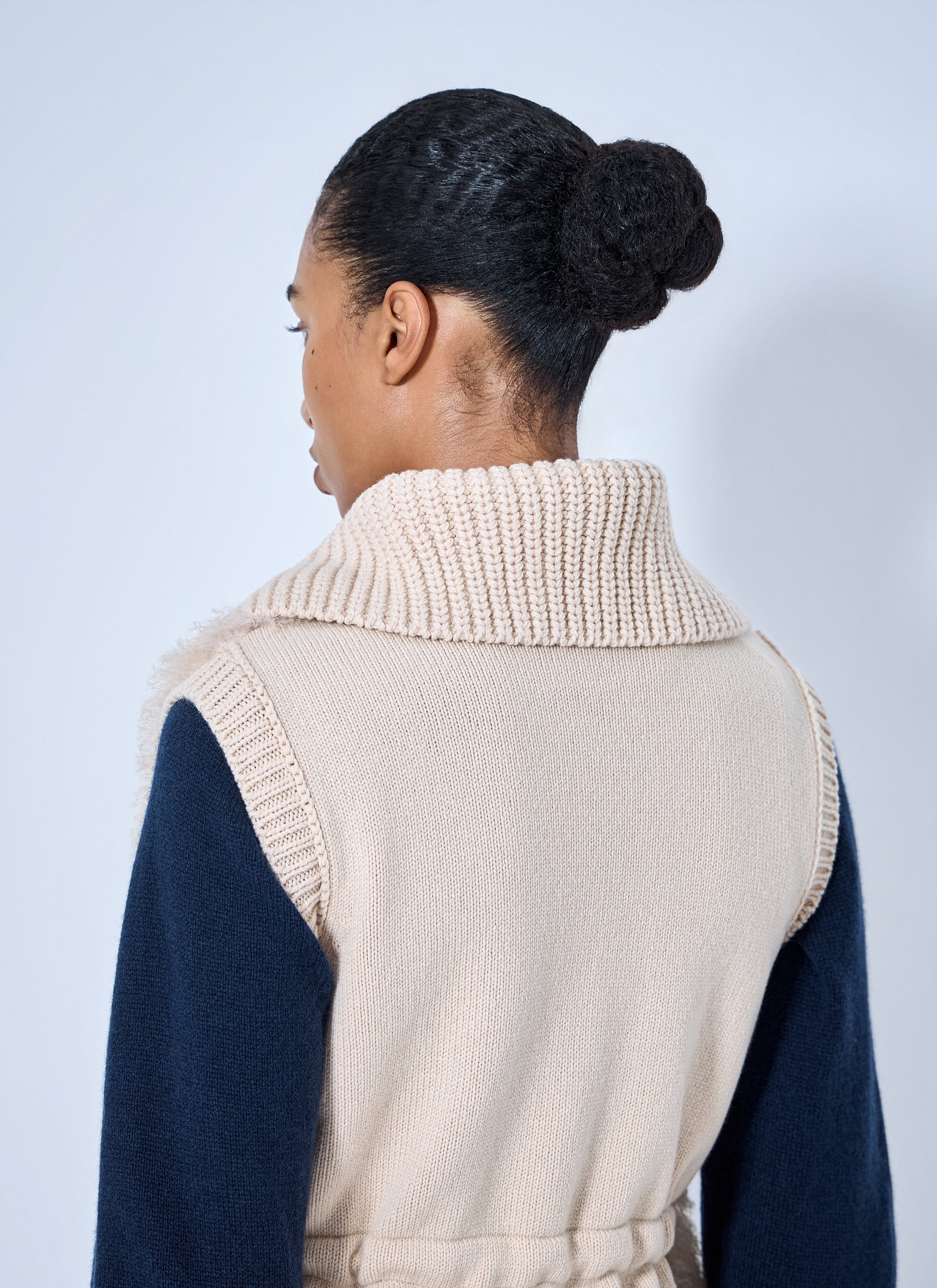 Moncler Women Sherpa-Lined Knitted Vest MONCLER