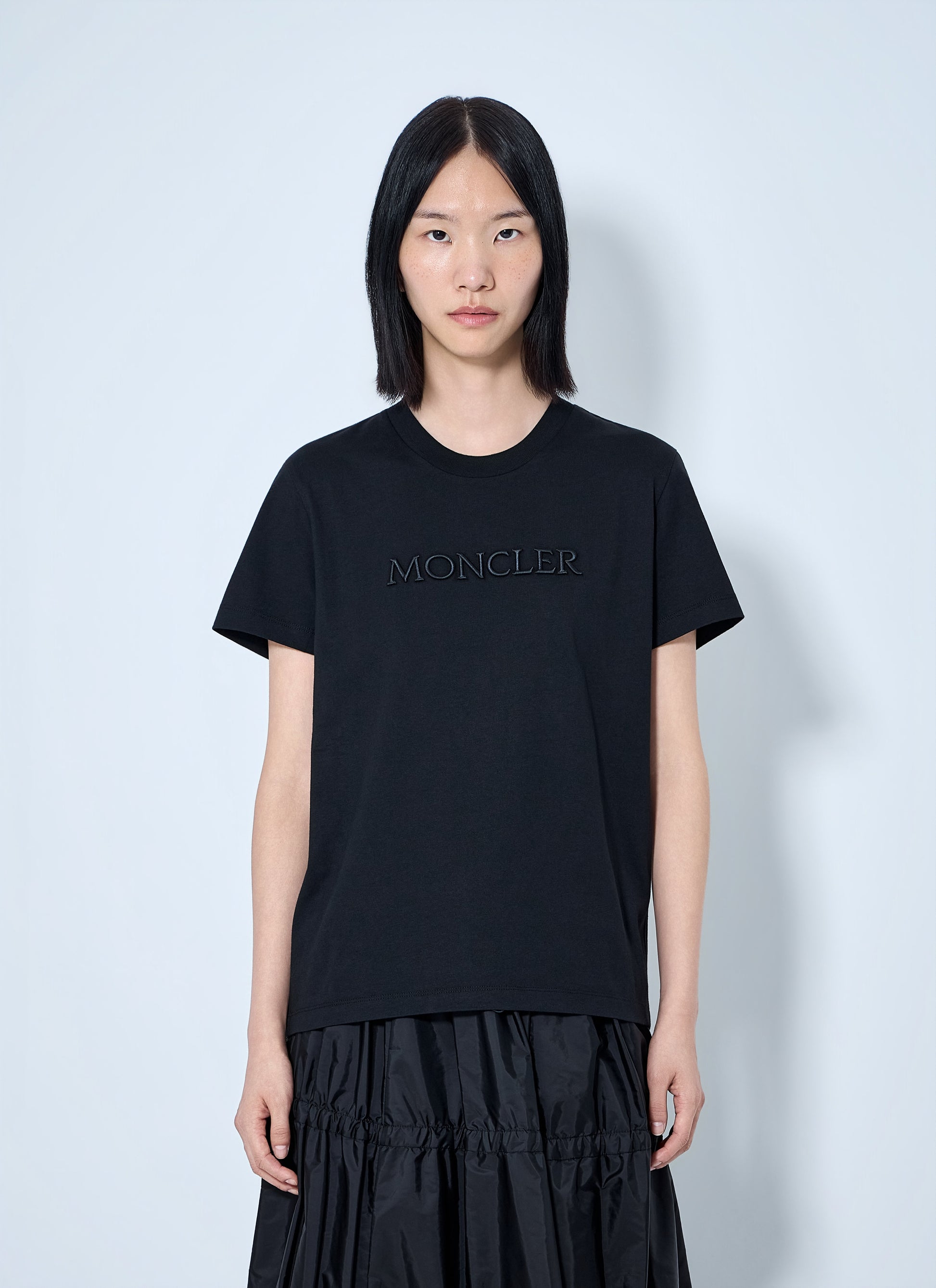 Moncler Women Logo Embroidered T-Shirt MONCLER