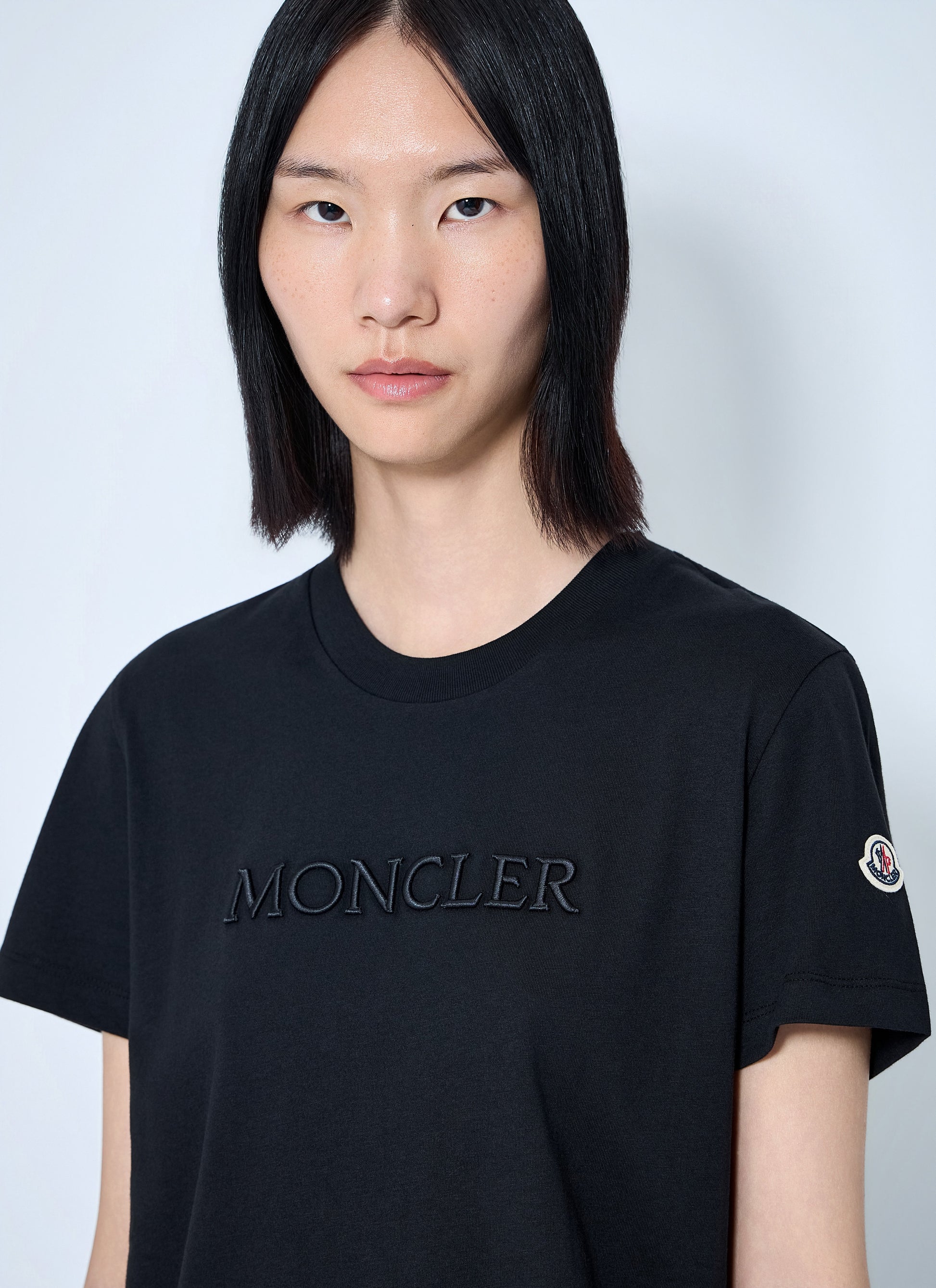 Moncler Women Logo Embroidered T-Shirt MONCLER