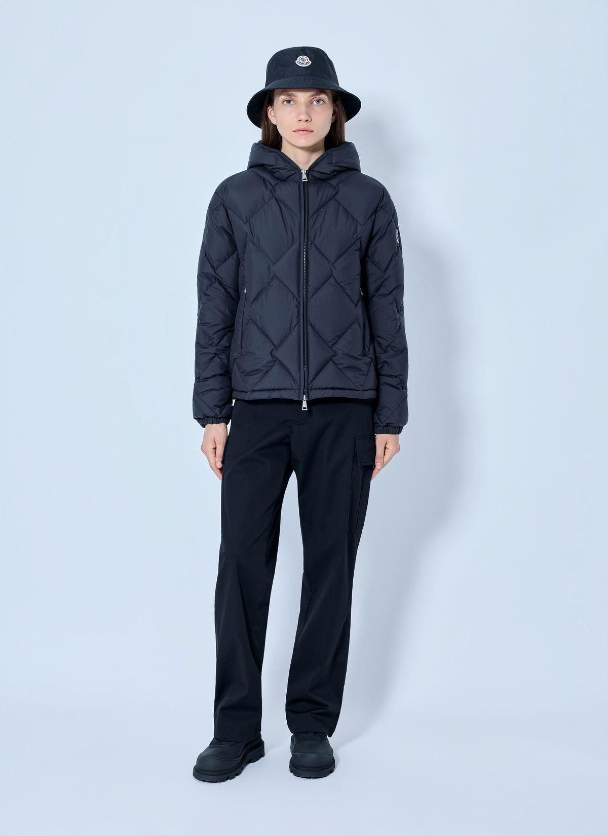 Moncler Women Arvouin Hooded Diamond-Quilted Short Down Jacket MONCLER