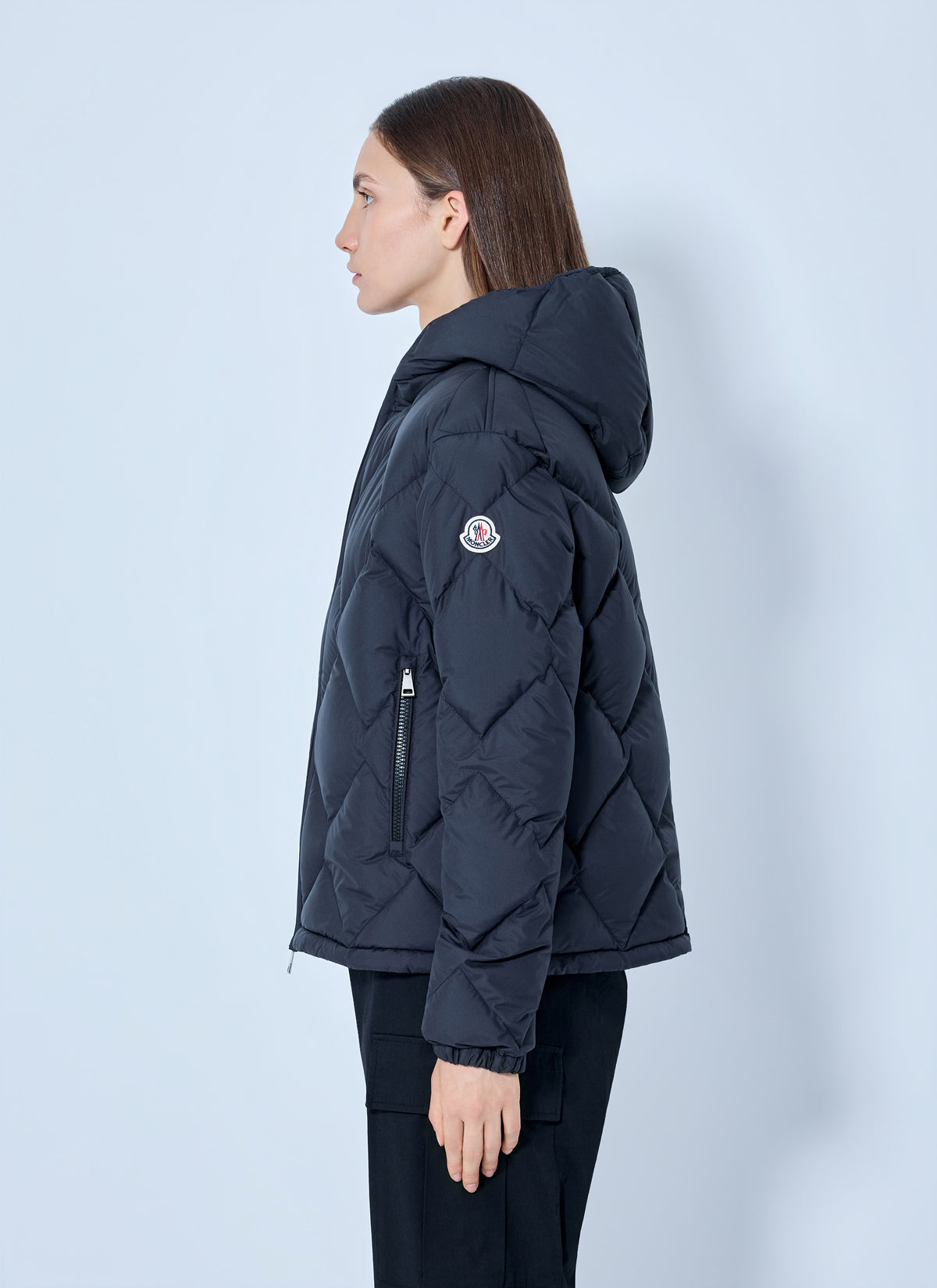 Moncler Women Arvouin Hooded Diamond-Quilted Short Down Jacket MONCLER