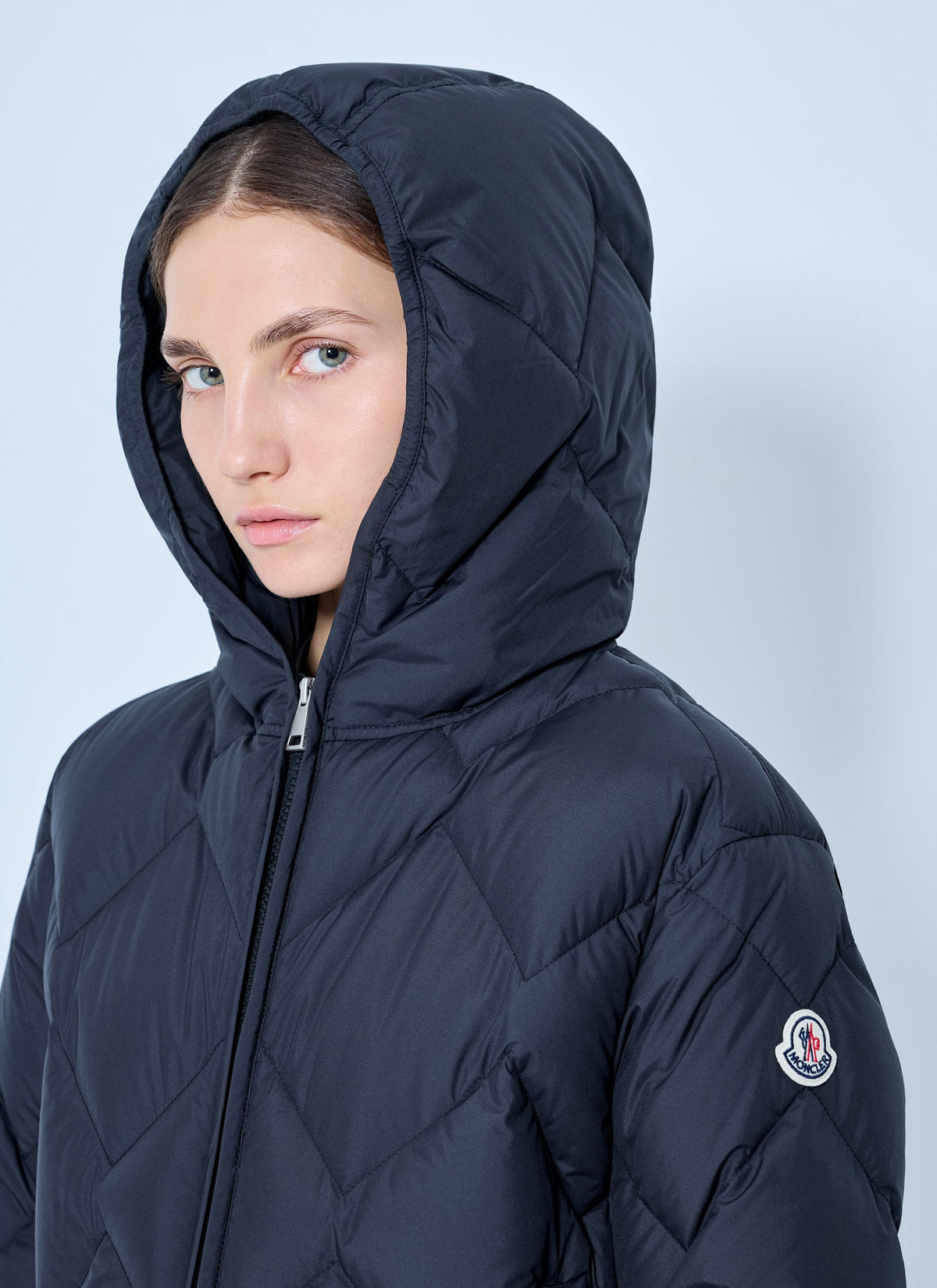 Moncler Women Arvouin Hooded Diamond-Quilted Short Down Jacket MONCLER