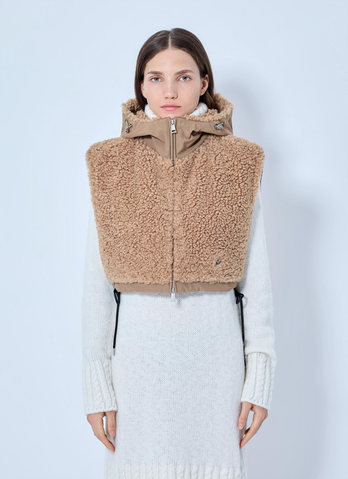 Moncler Women Sherpa Hooded Overlay MONCLER