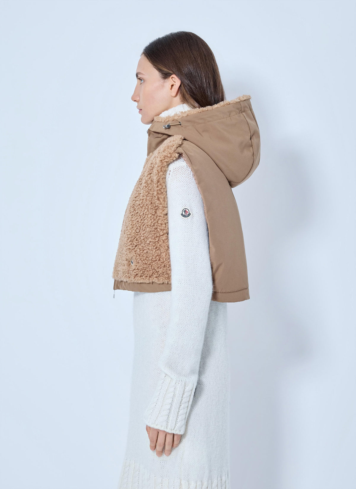 Moncler Women Sherpa Hooded Overlay MONCLER