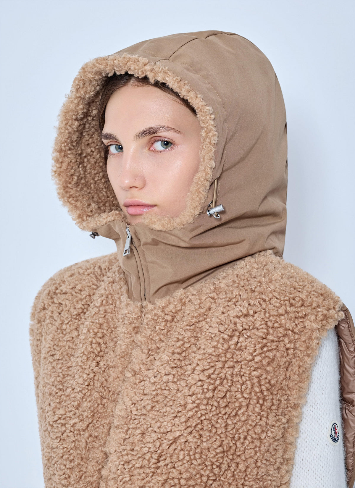 Moncler Women Sherpa Hooded Overlay MONCLER
