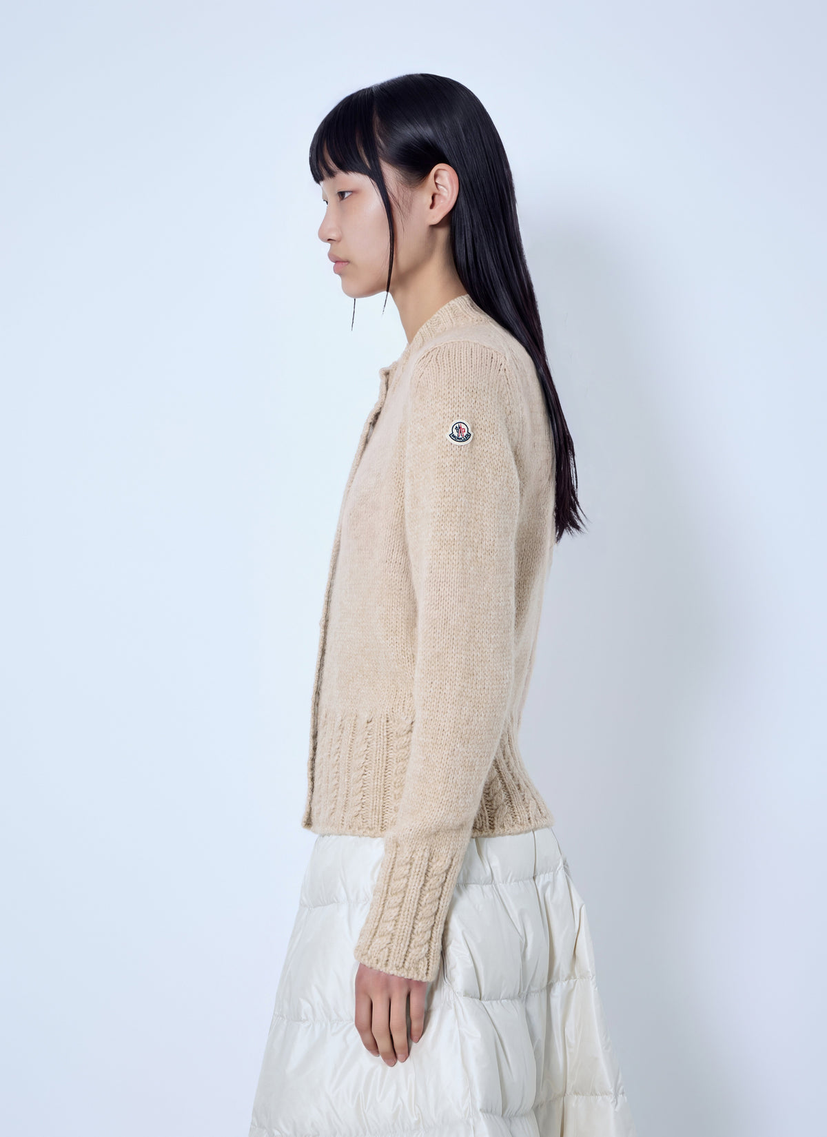 Moncler Women Ribbed Cardigan In Wool Blend MONCLER