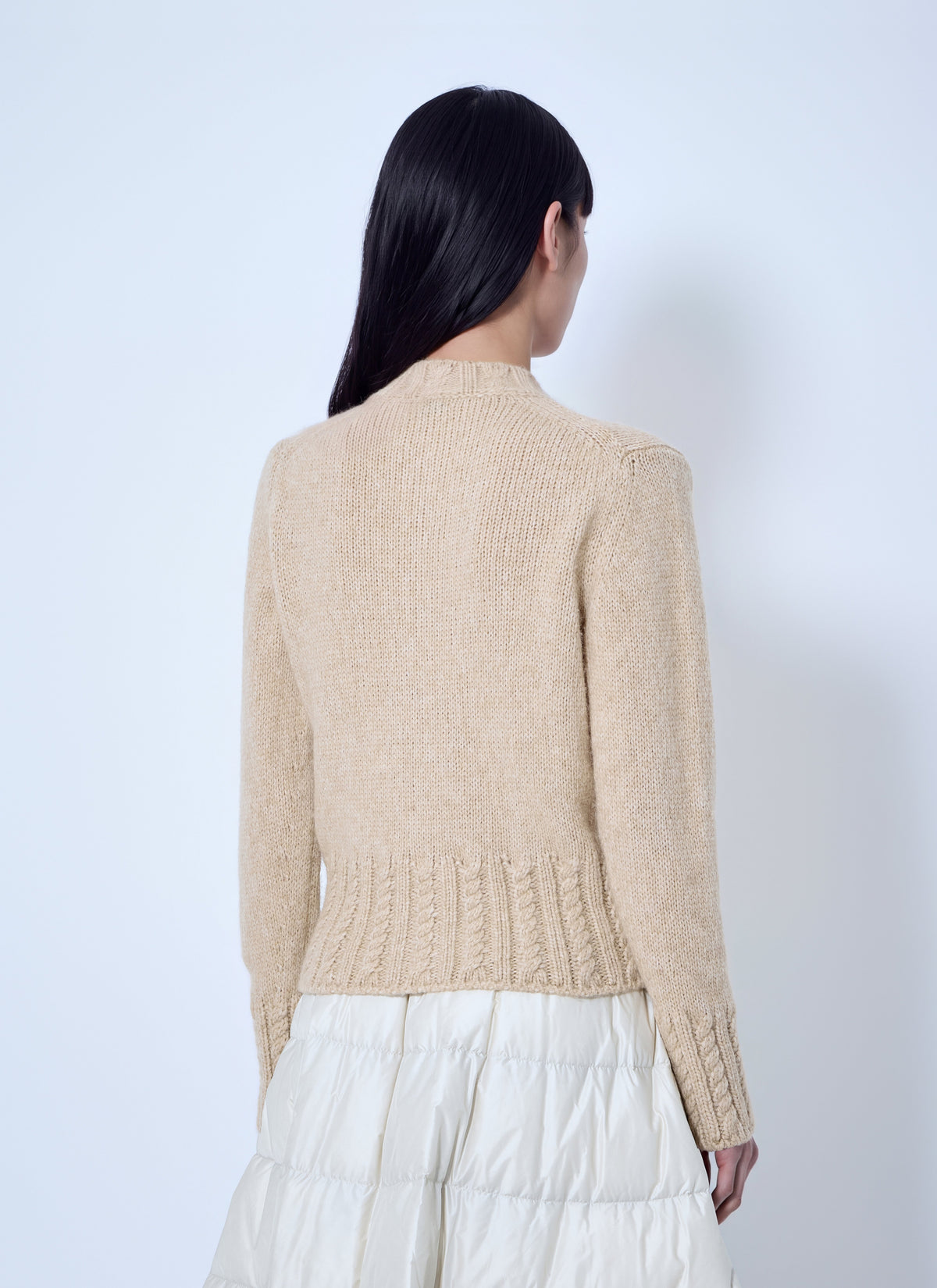 Moncler Women Ribbed Cardigan In Wool Blend MONCLER