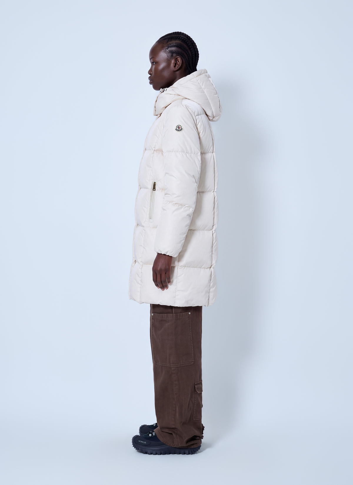 Moncler Women Litte Square-Quilted Hooded Long Down Jacket MONCLER