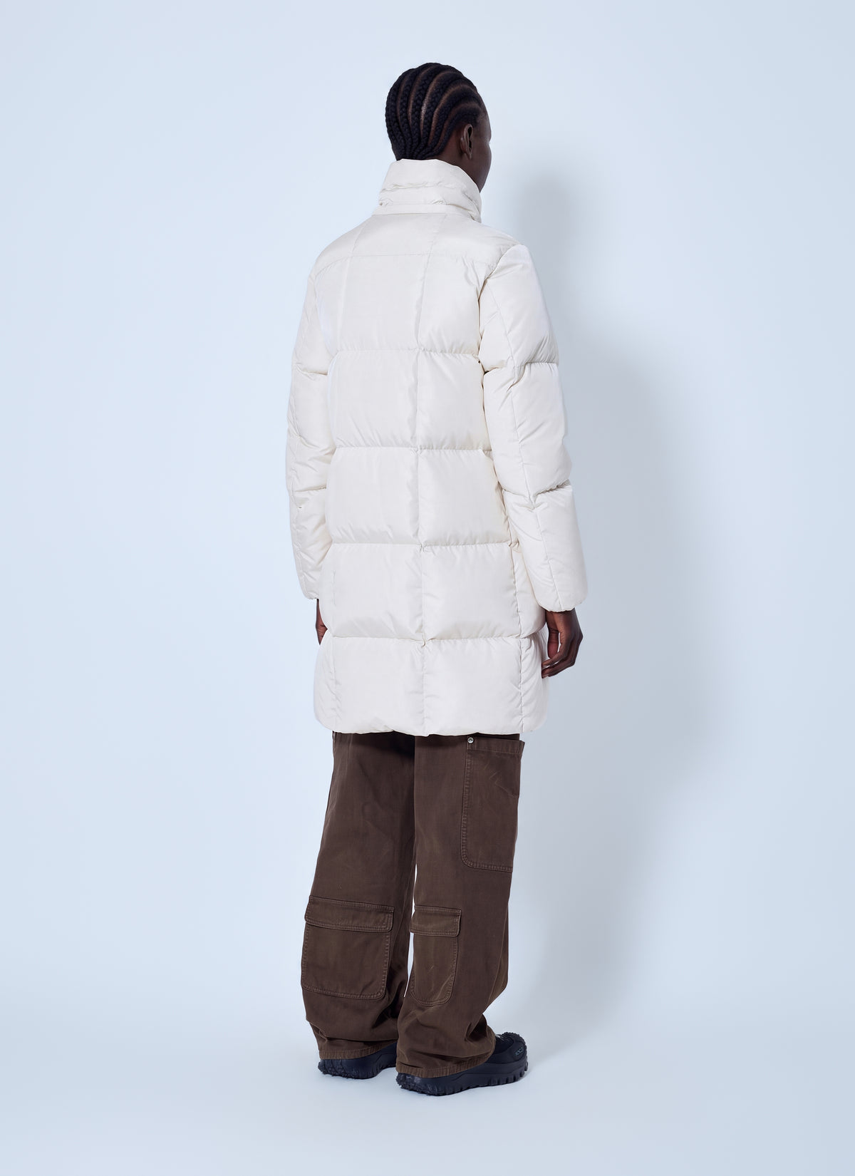 Moncler Women Litte Square-Quilted Hooded Long Down Jacket MONCLER