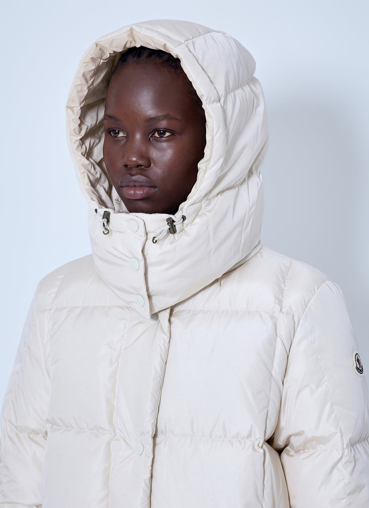 Moncler Women Litte Square-Quilted Hooded Long Down Jacket MONCLER