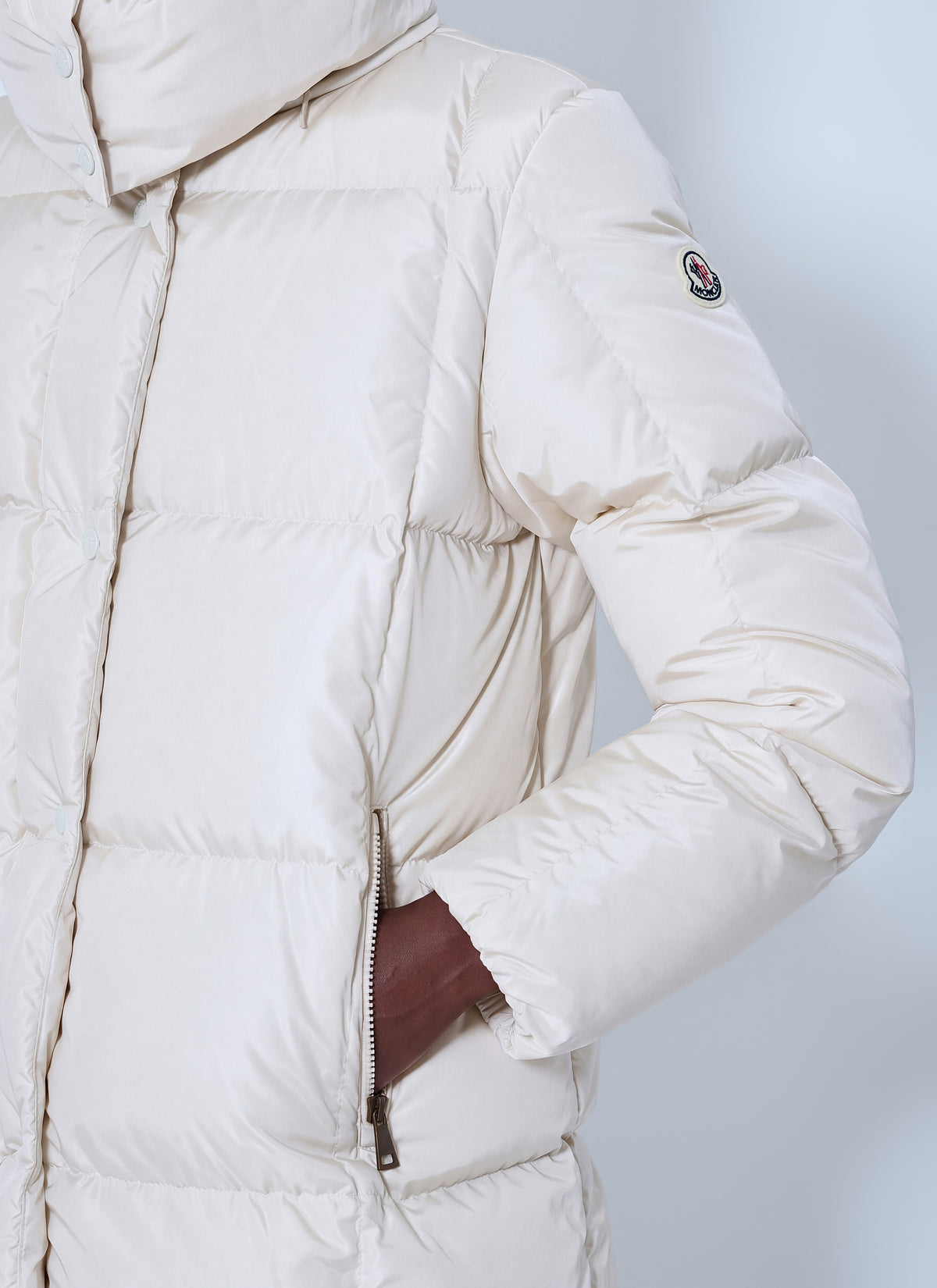 Moncler Women Litte Square-Quilted Hooded Long Down Jacket MONCLER