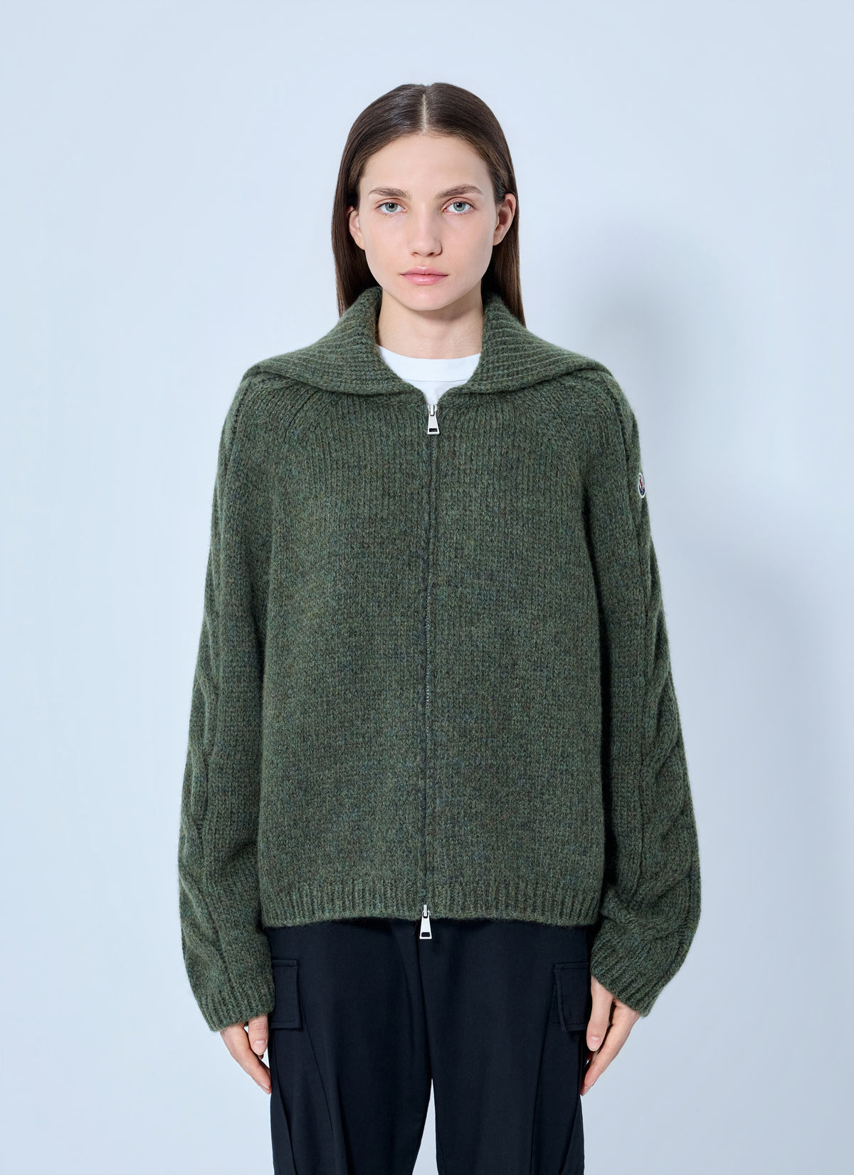 Moncler Women Zipped Knit Sweater MONCLER