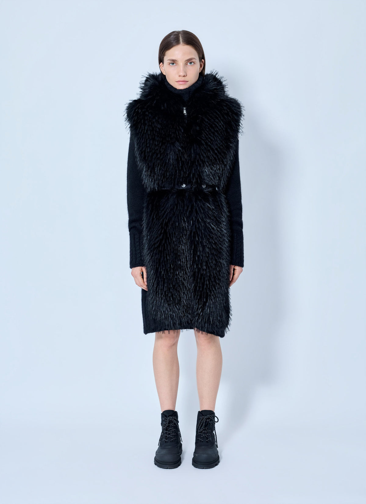 Moncler Women Textured Wool-Blend Coat MONCLER