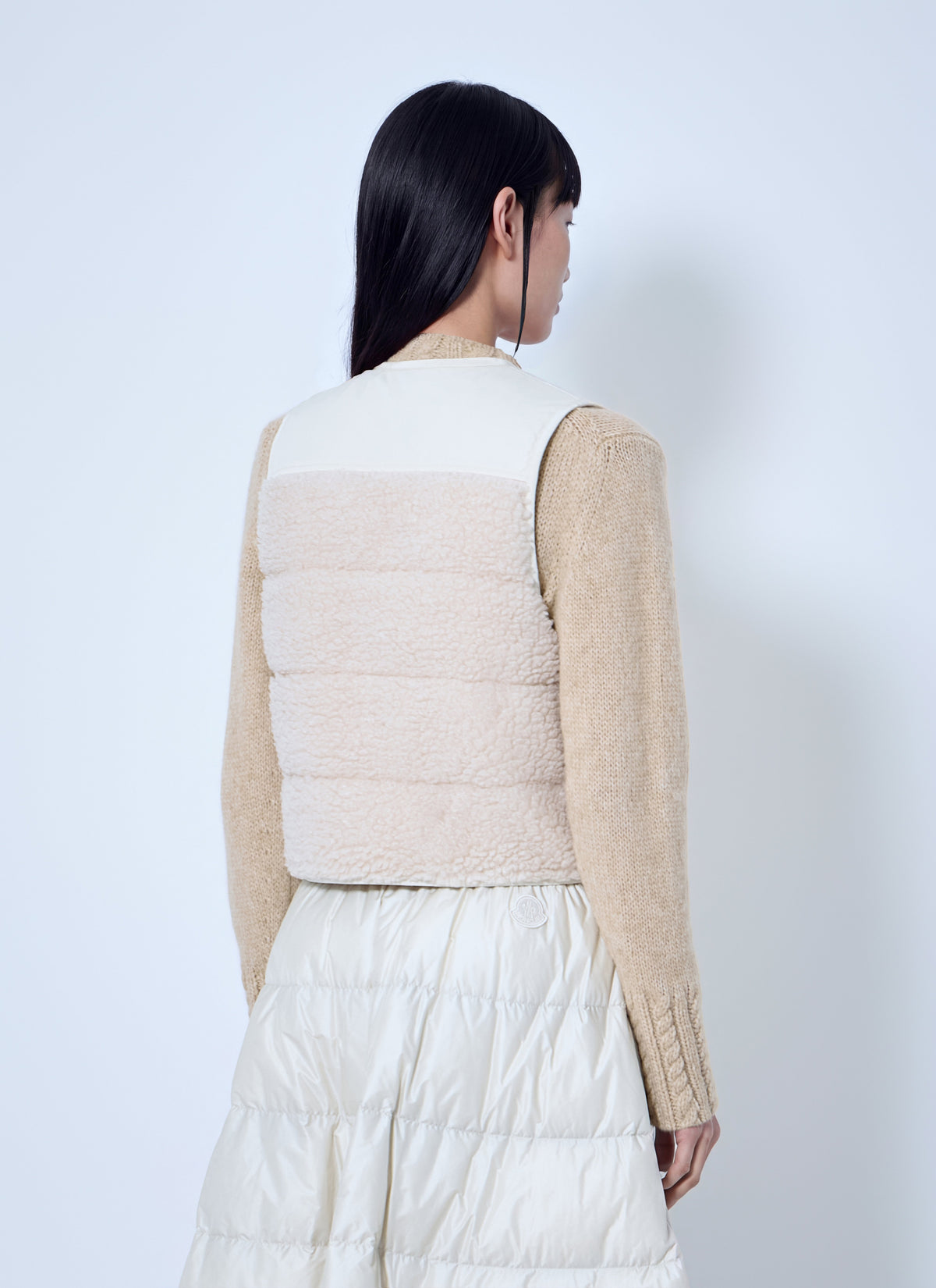 Moncler Women Fluffy Teddy Padded Gilet MONCLER