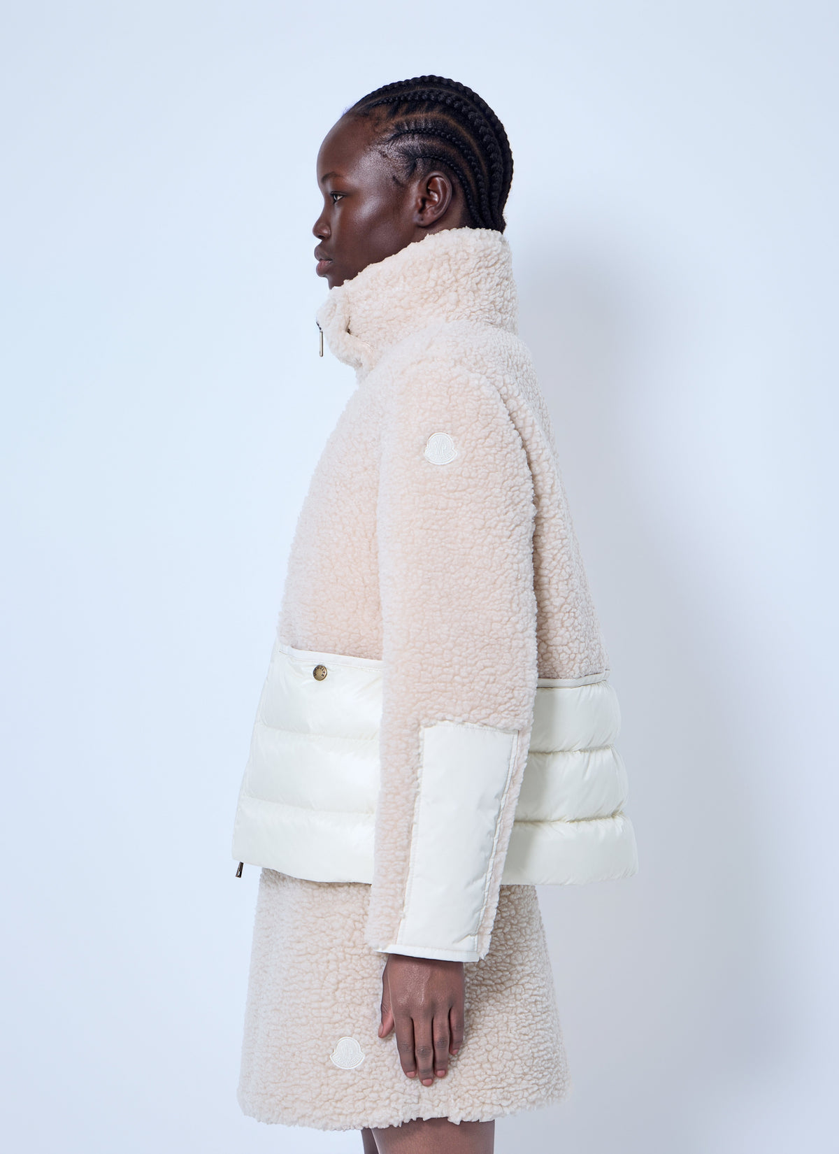 Moncler Women Glorieux Hooded Teddy Short Down Jacket MONCLER