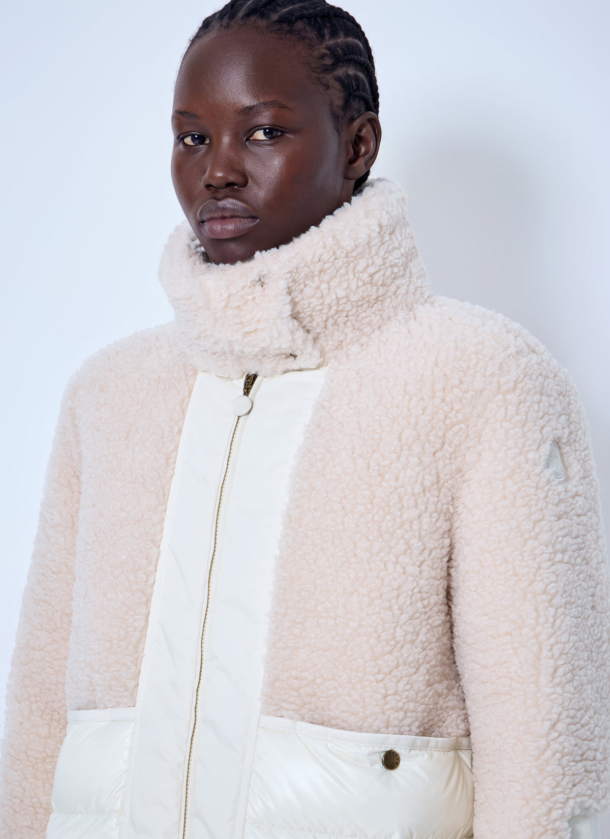 Moncler Women Glorieux Hooded Teddy Short Down Jacket MONCLER