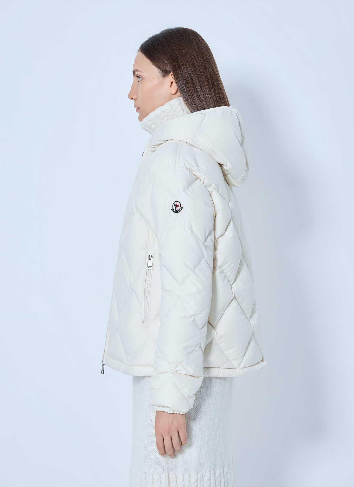 Moncler Women Arvouin Hooded Diamond-Quilted Short Down Jacket MONCLER