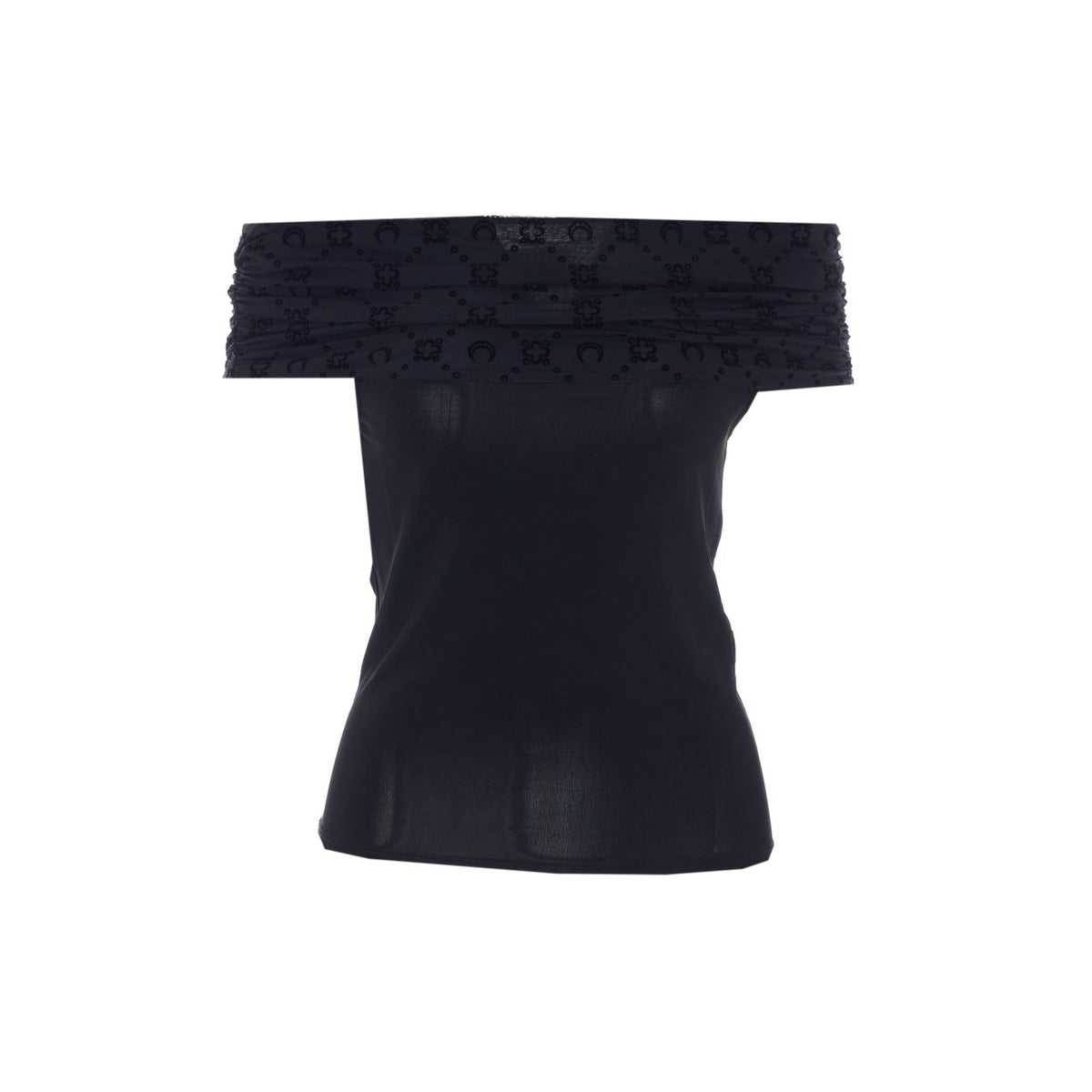 Marine Serre Women Moonogram Off Shoulder Top MARINE SERRE