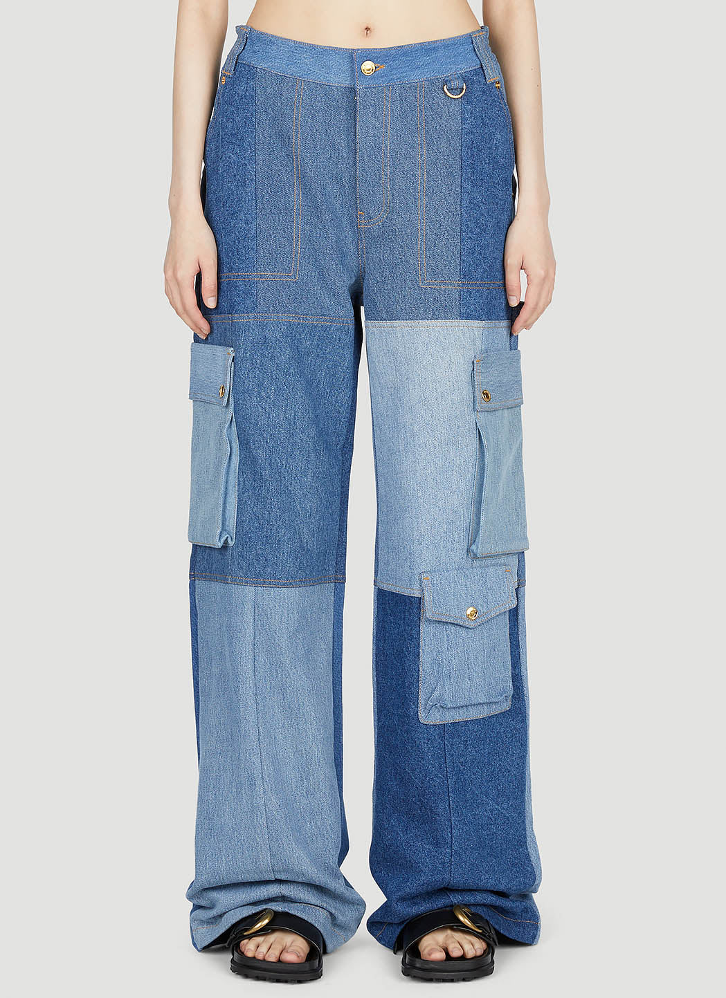 Marine Serre Women Panel Cargo Jeans MARINE SERRE