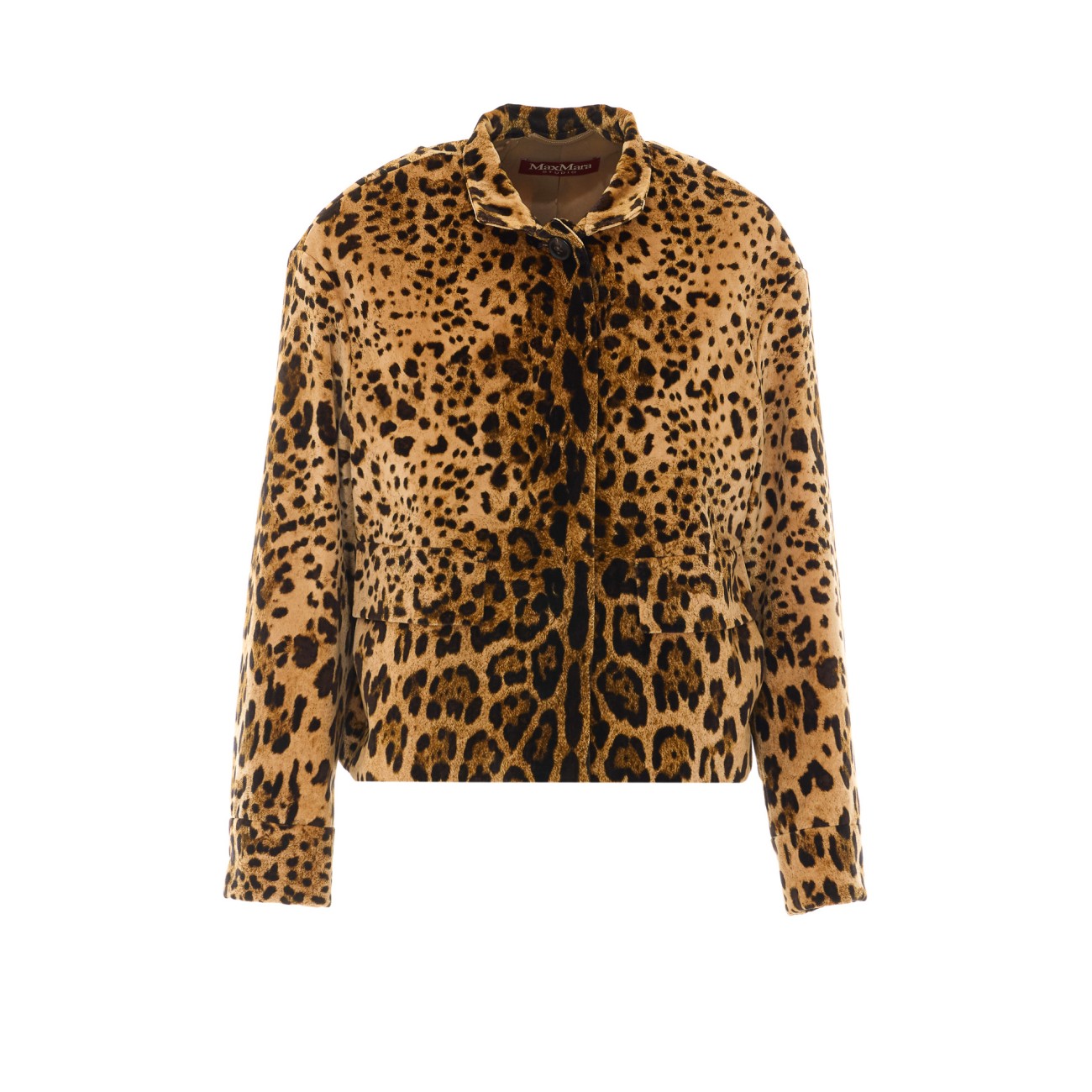 Max Mara Studio Women Mstedro Printed Smooth Velvet Boxy Jacket MAX MARA STUDIO