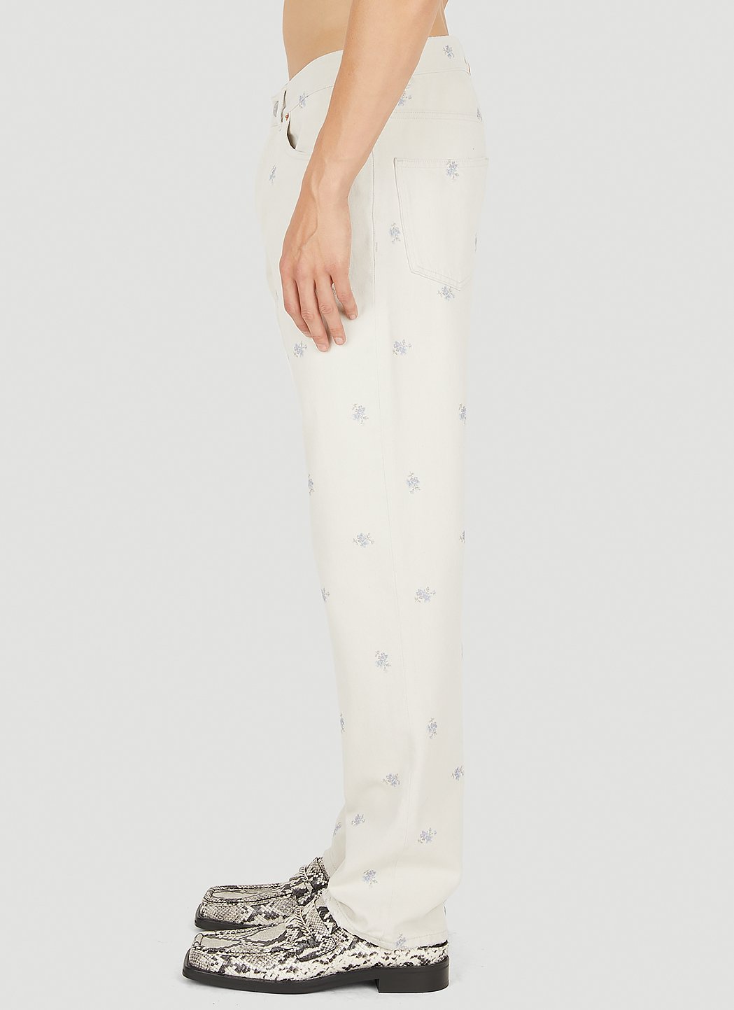 Martine Rose Men Relaxed Floral Print Jeans MARTINE ROSE