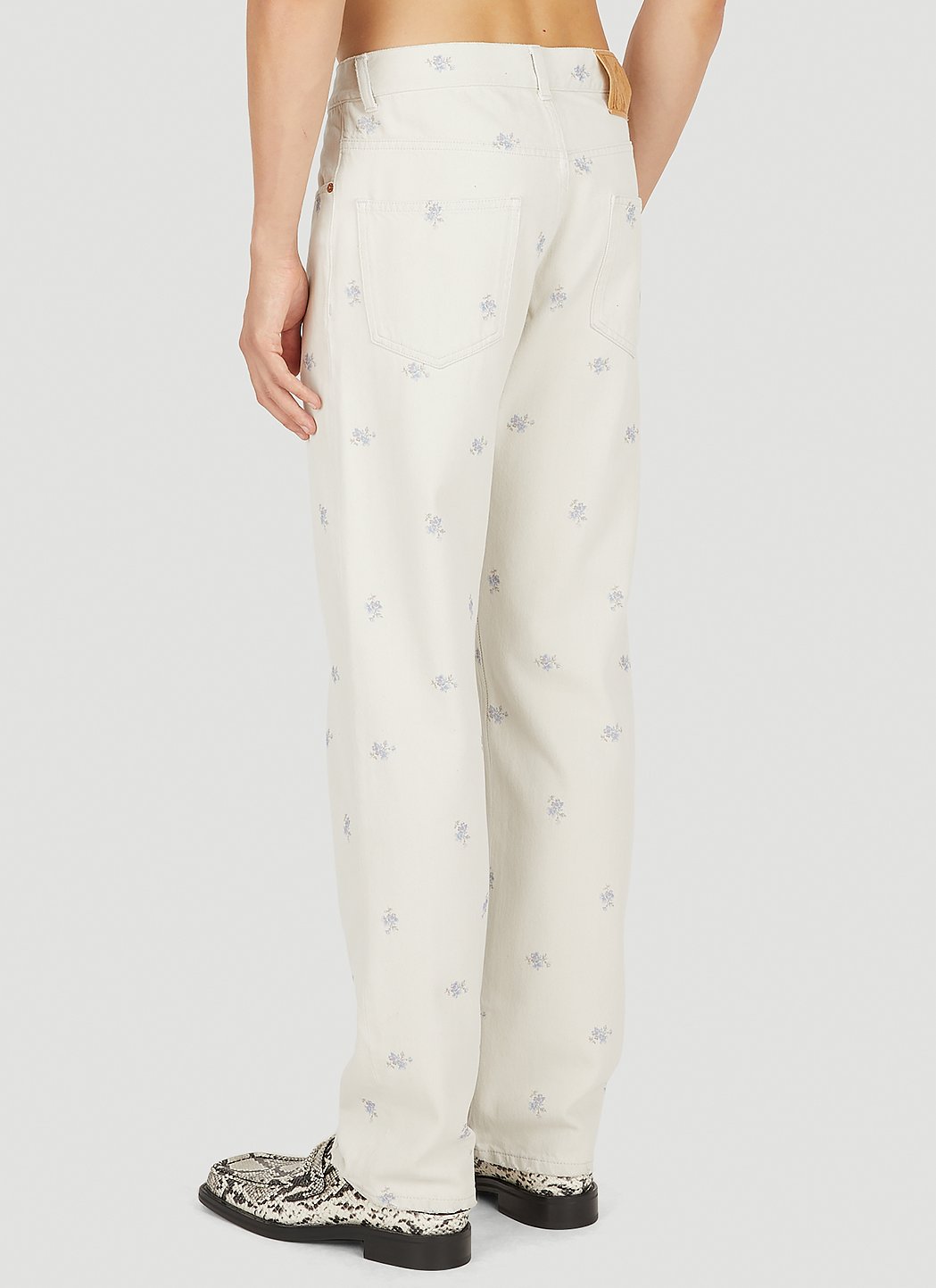 Martine Rose Men Relaxed Floral Print Jeans MARTINE ROSE