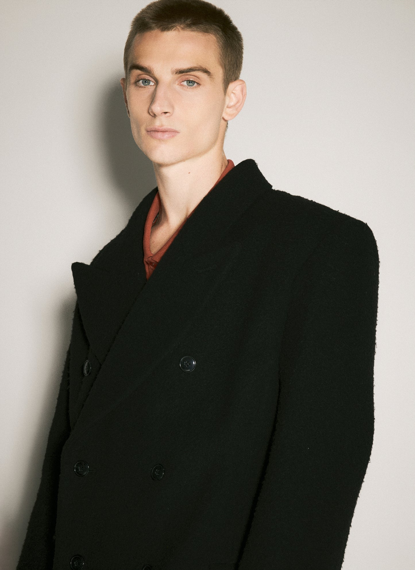 Martine Rose Men Double-Breasted Shirt Overcoat MARTINE ROSE