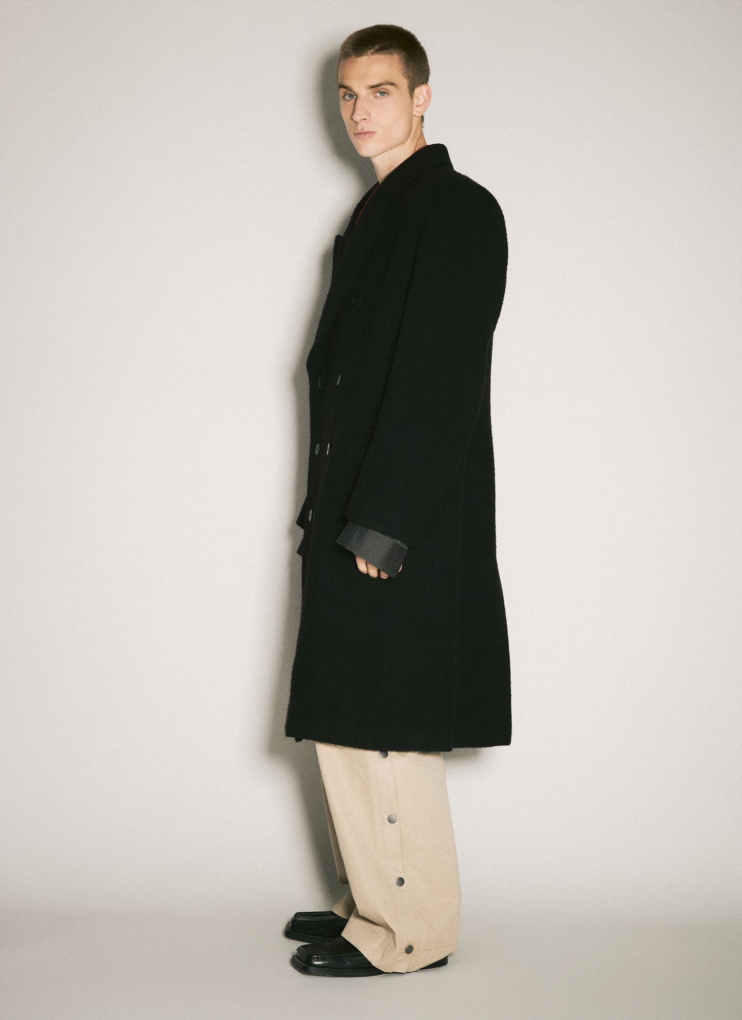 Martine Rose Men Double-Breasted Shirt Overcoat MARTINE ROSE
