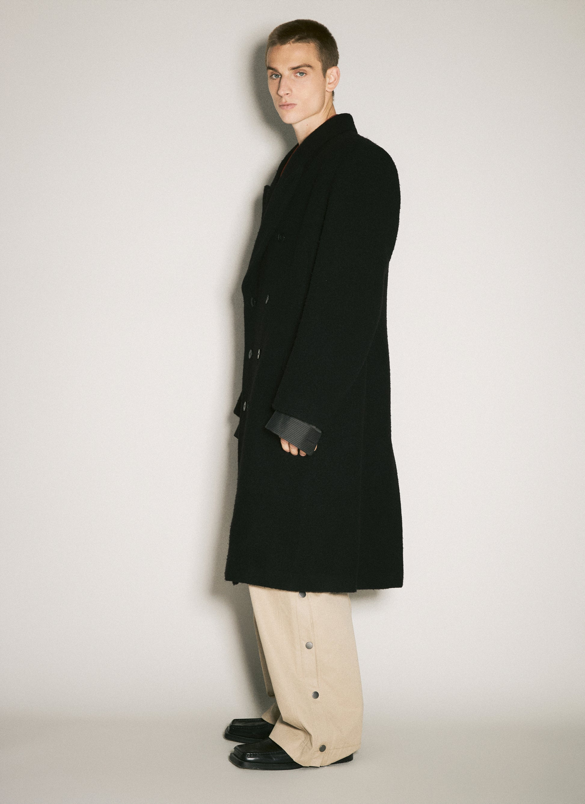 Martine Rose Men Double-Breasted Shirt Overcoat MARTINE ROSE
