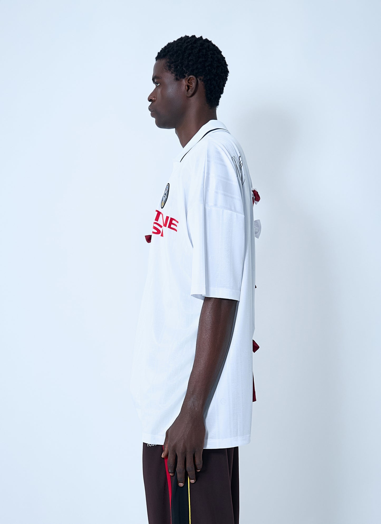 Martine Rose Men Logo Motif College Football Top MARTINE ROSE